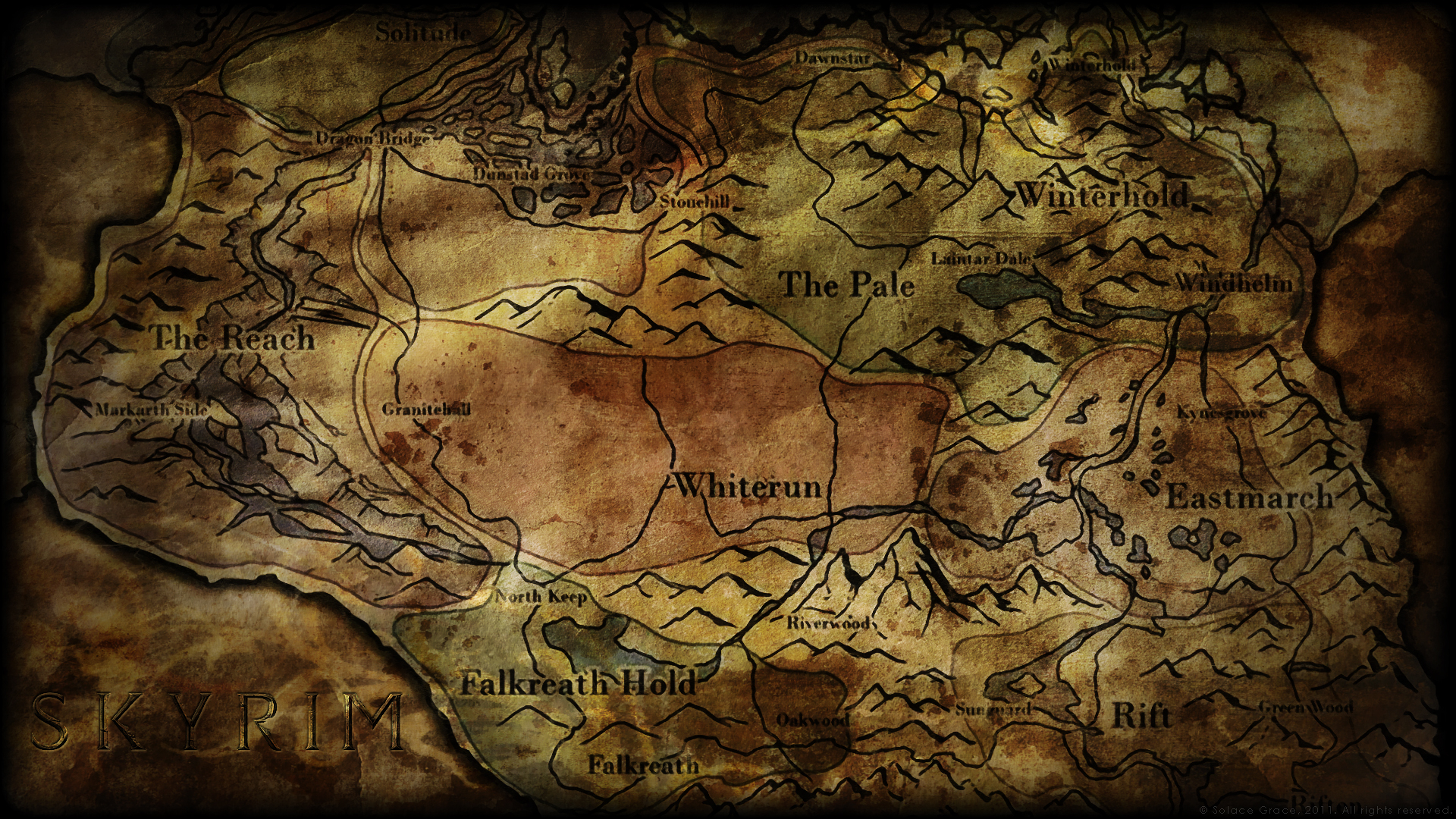 1920x1080 Skyrim Map Over 25 Different Maps of Skyrim to Map Out Your Journey