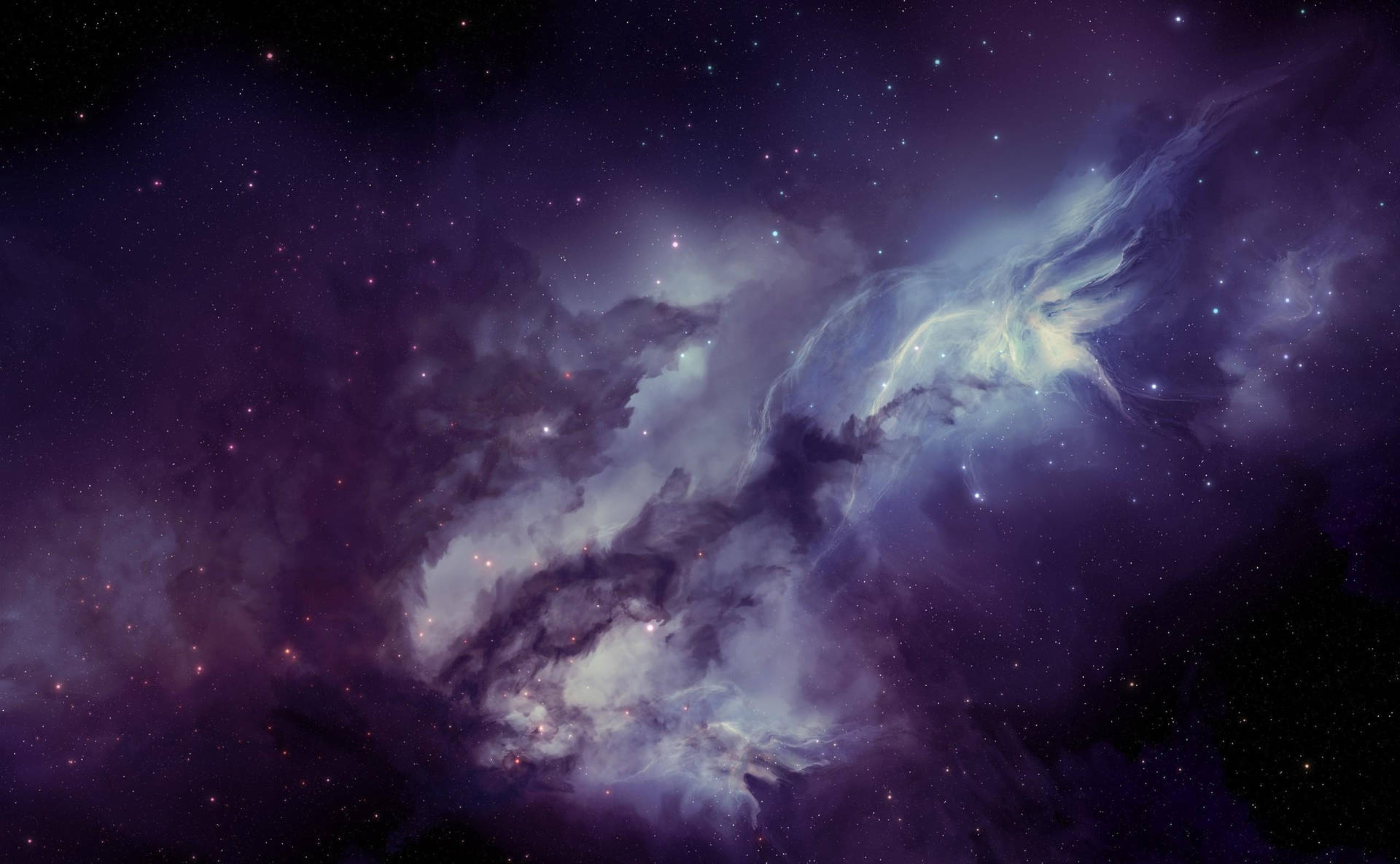 1920x1185 Download Purple Galaxy Nebula In Outer Space Wallpaper