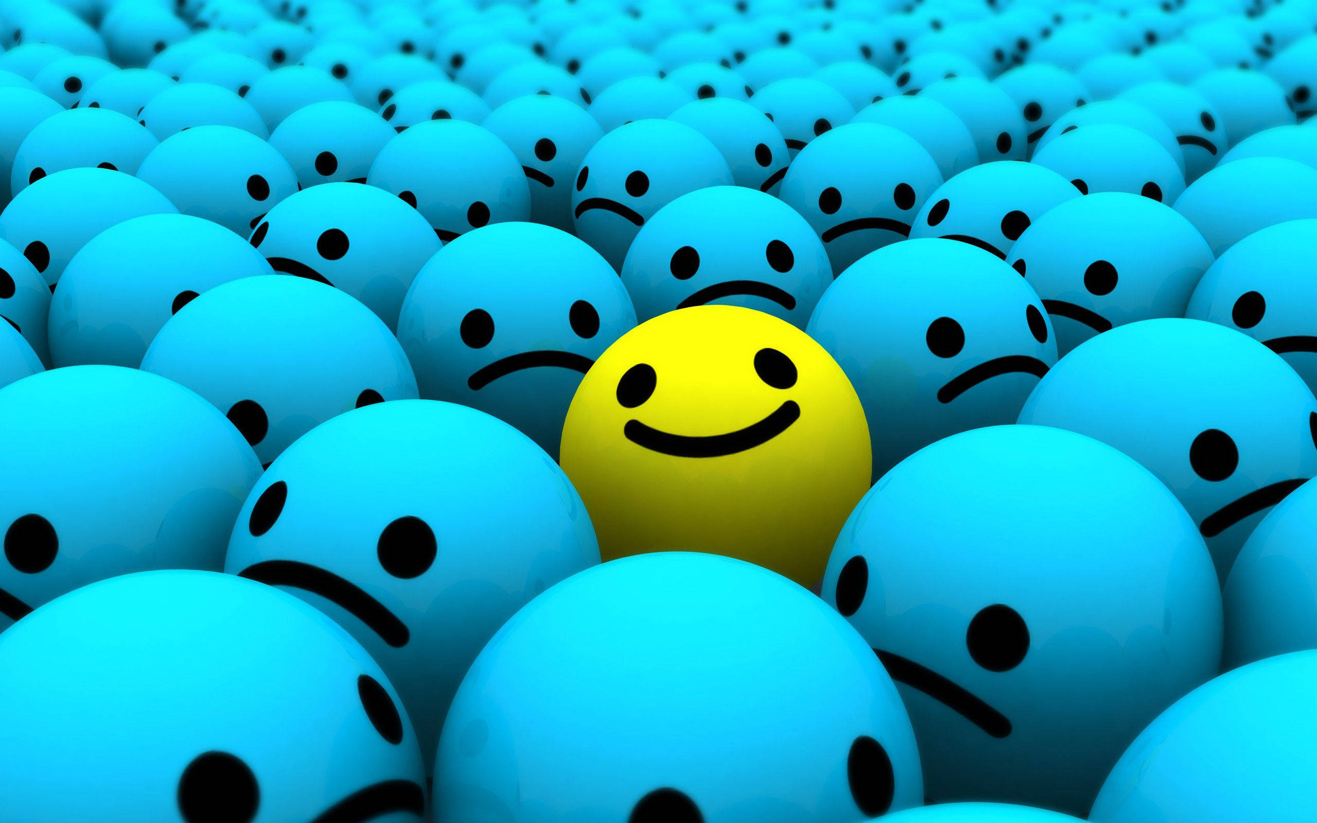 2560x1600 Download Smiley Face With Sad Faces Wallpaper