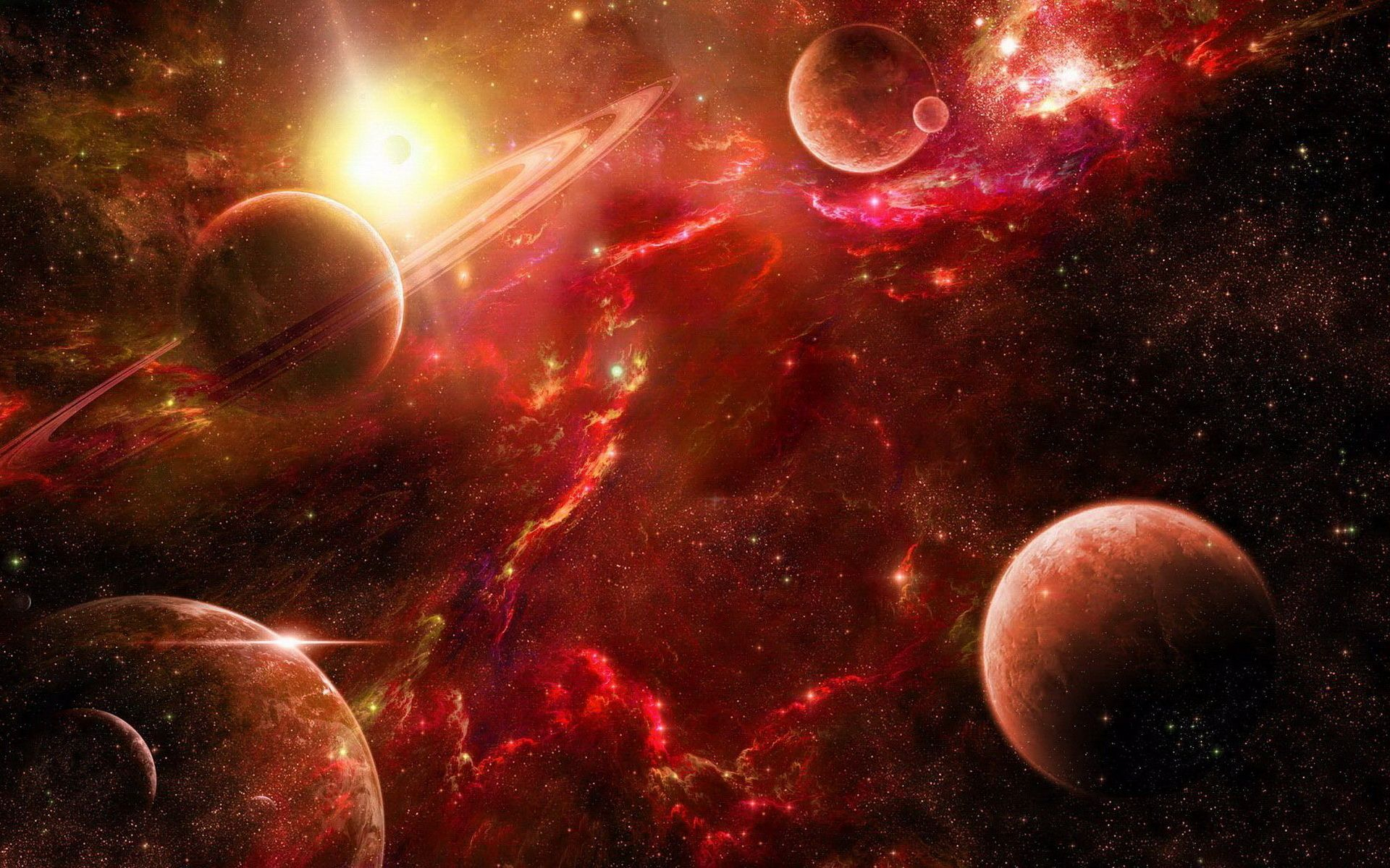1920x1200 Red Space Wallpapers