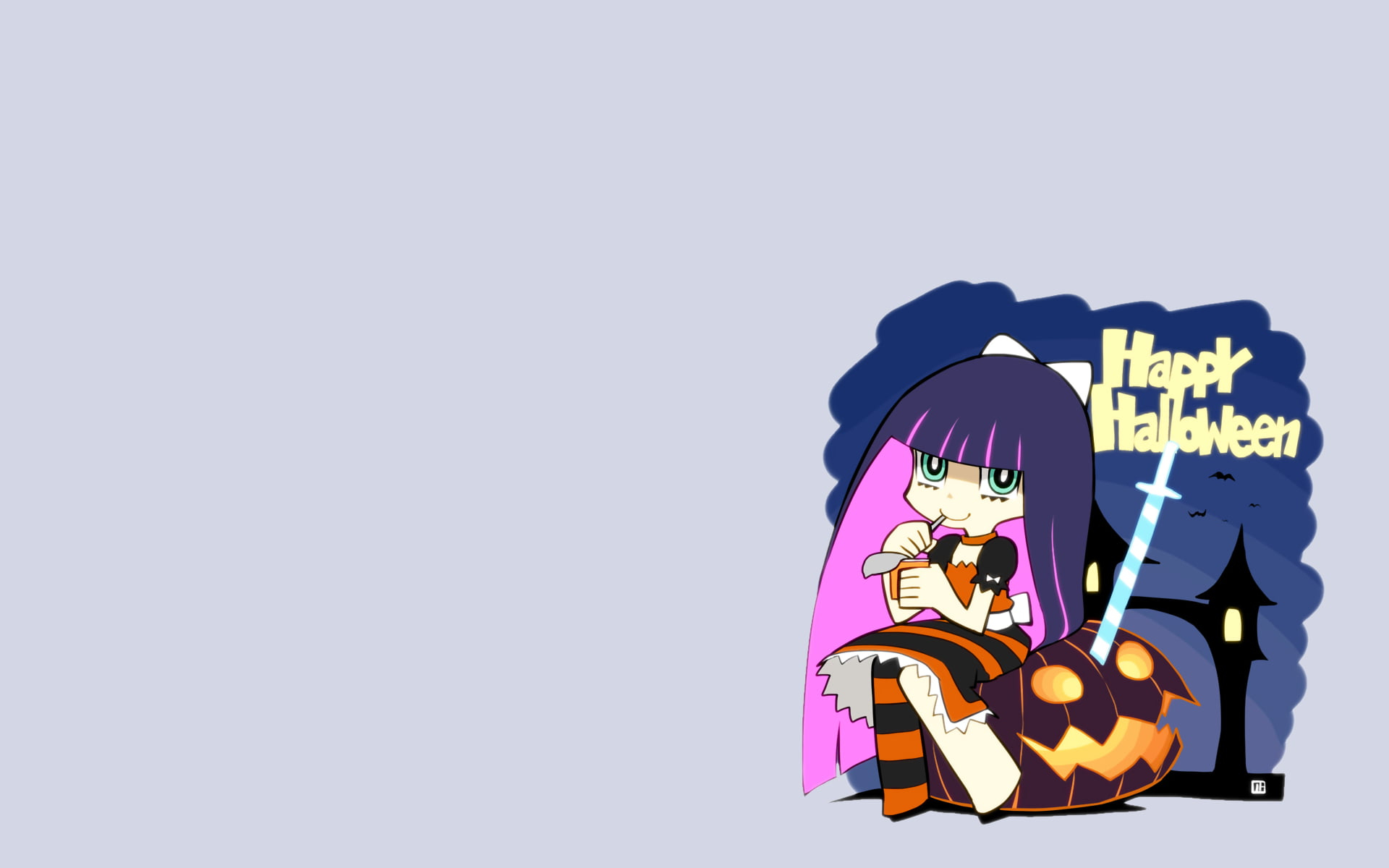 1920x1200 Happy Halloween illustration, Panty and Stocking with Garterbelt, Anarchy Stocking, Halloween HD wallpaper
