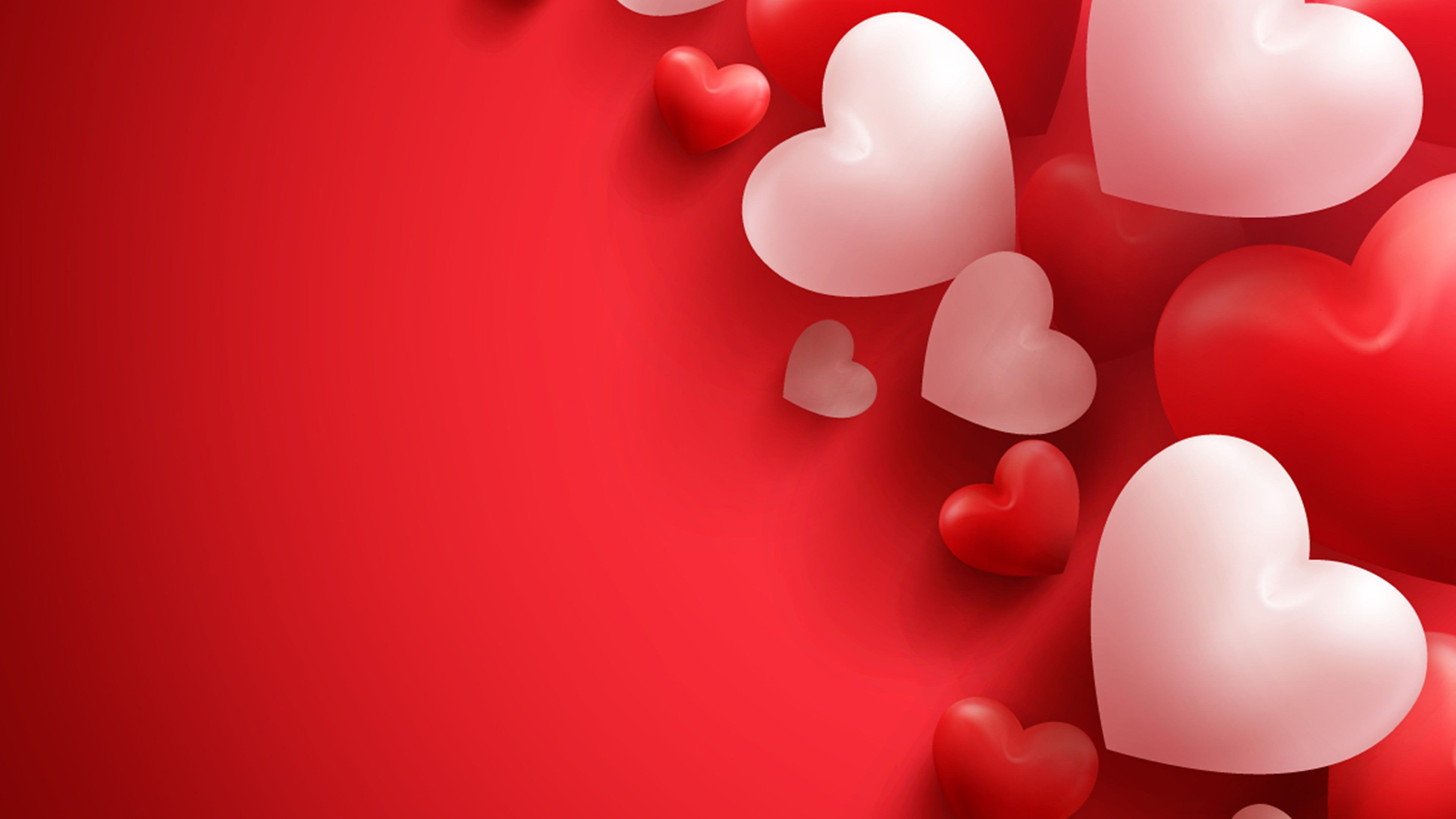 3840x2160 Red and White Heart Wallpapers Top Free Red and White Heart Backgrounds