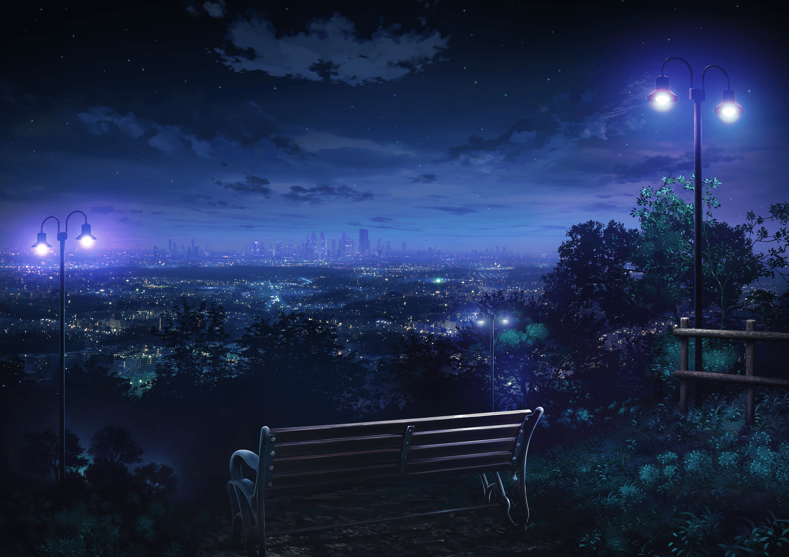 2522x1781 Anime Night Wallpapers Top Free Anime Night Backgrounds