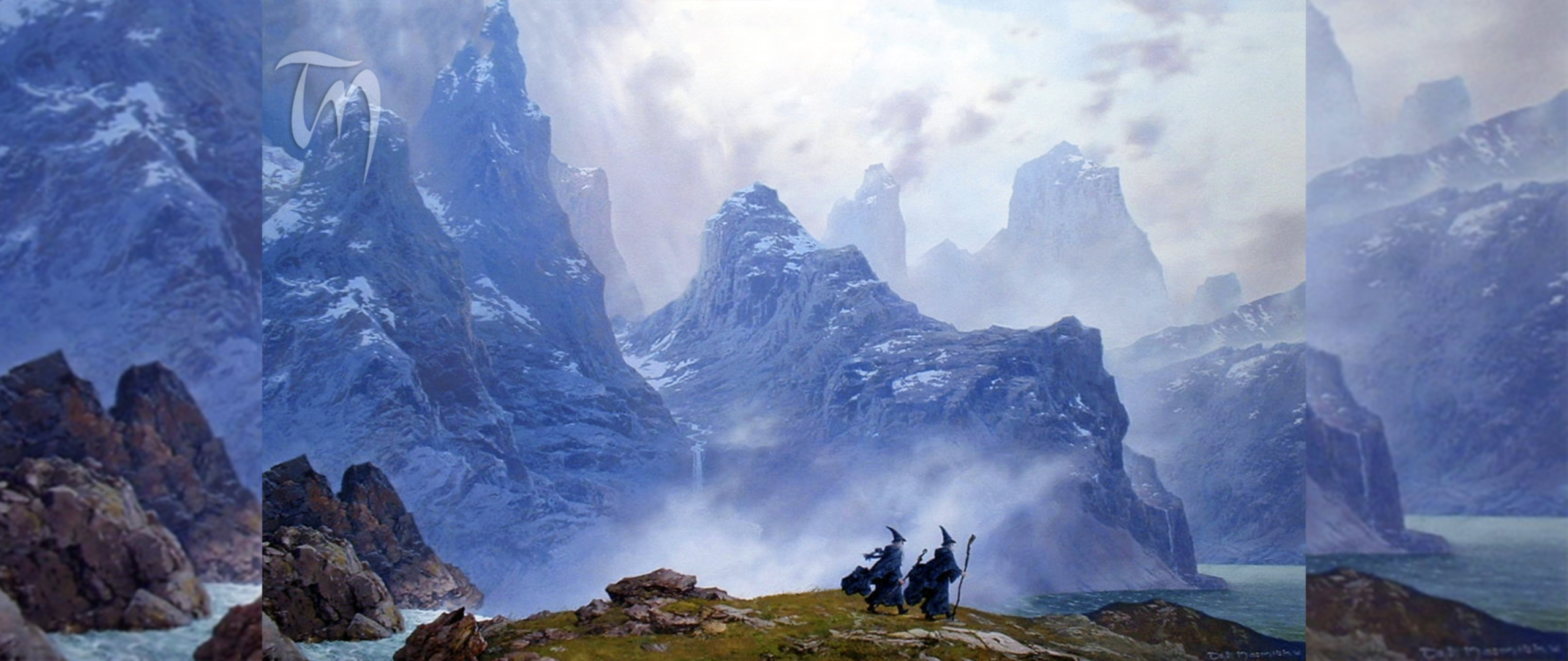 2560x1080 Wallpaper : blue, wizard, Blue Wizards, J R R Tolkien, Ted Nasmith, Middle earth, The Lord of the Rings, The Hobbit, Hobbits, istari Ansebi 1620145 HD Wallpapers