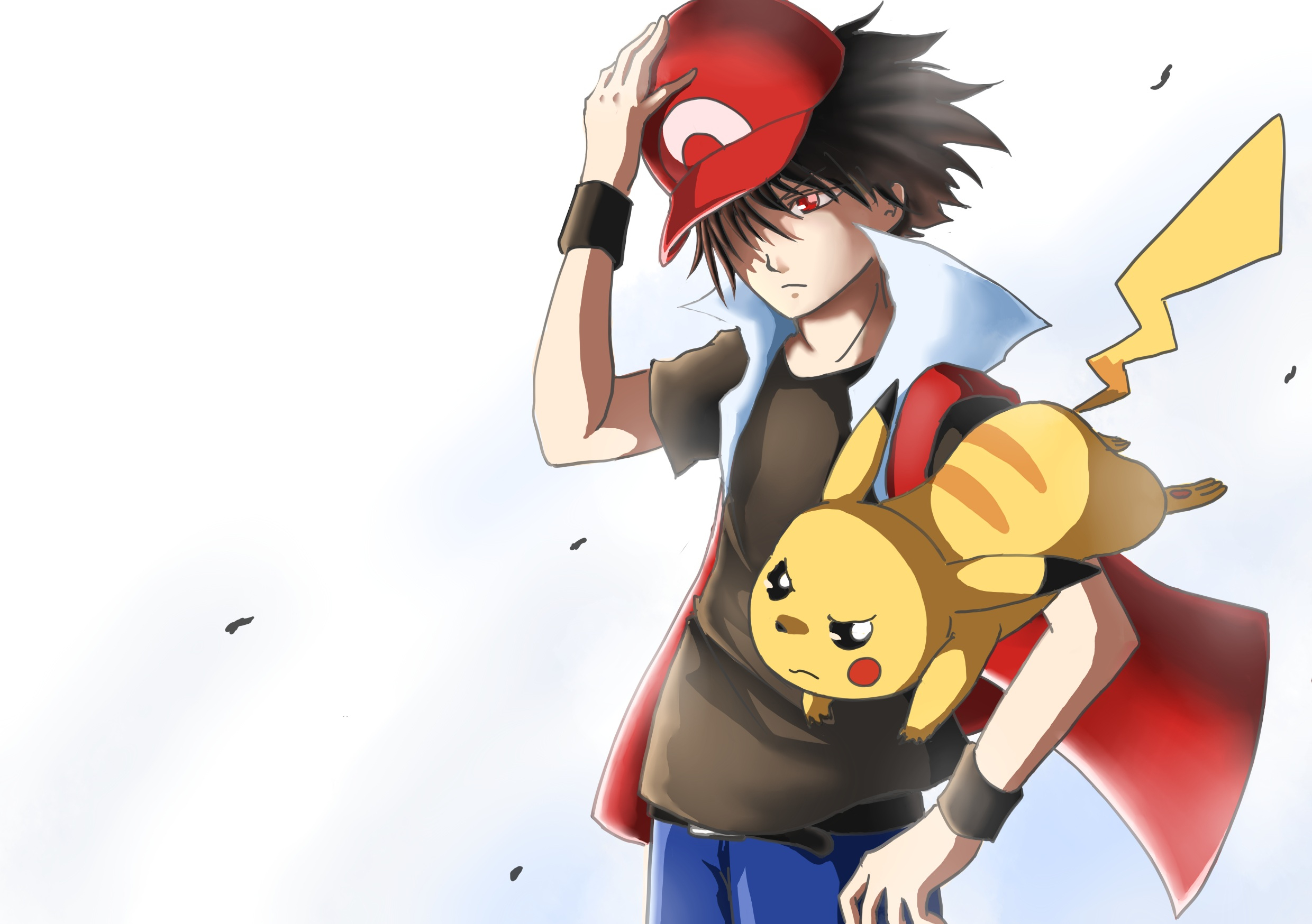 2480x1748 Pokemon: Red and Blue HD Wallpaper by No. 16