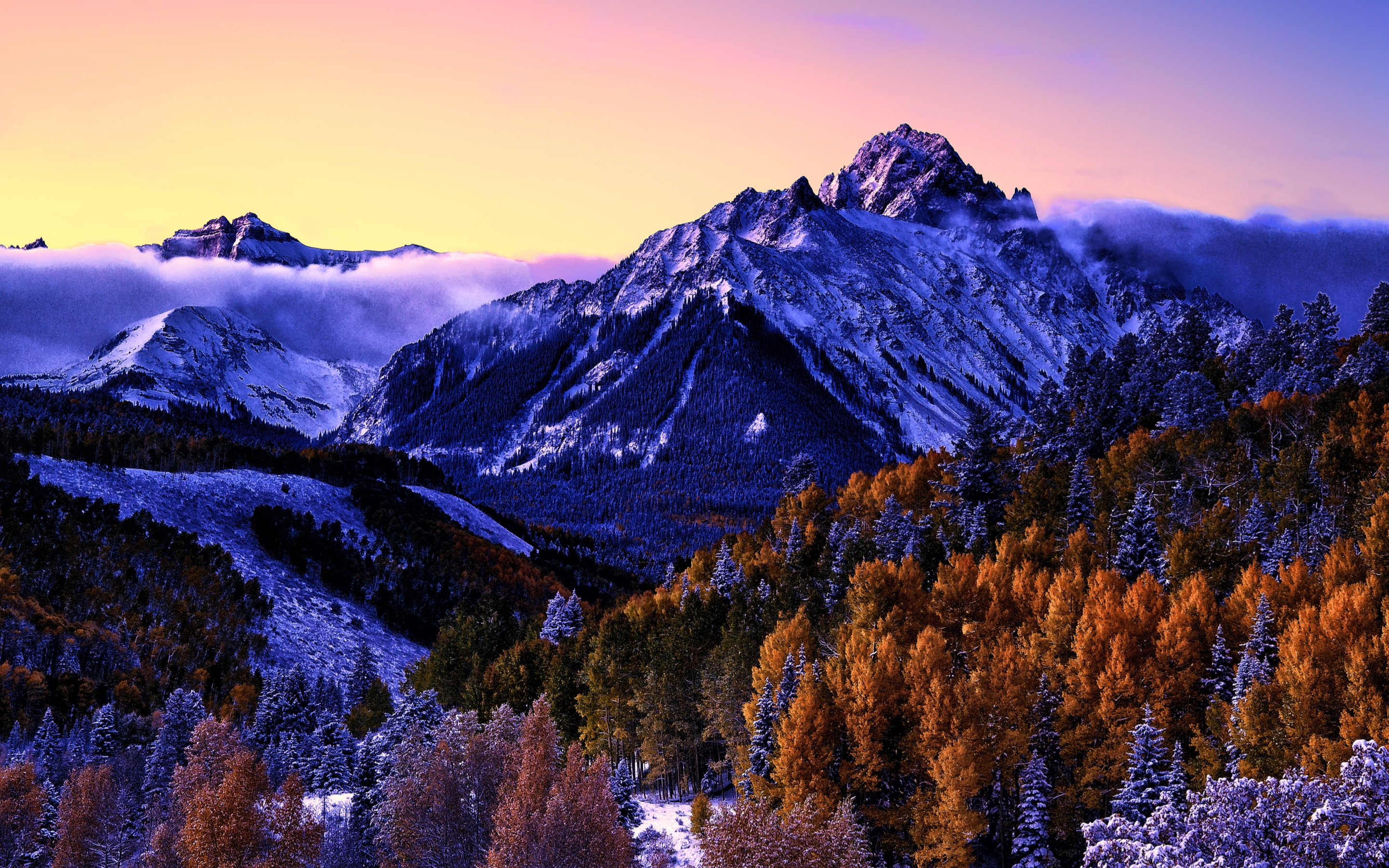 2880x1800 Beautiful snow mountain MacBook Air Wallpaper Download