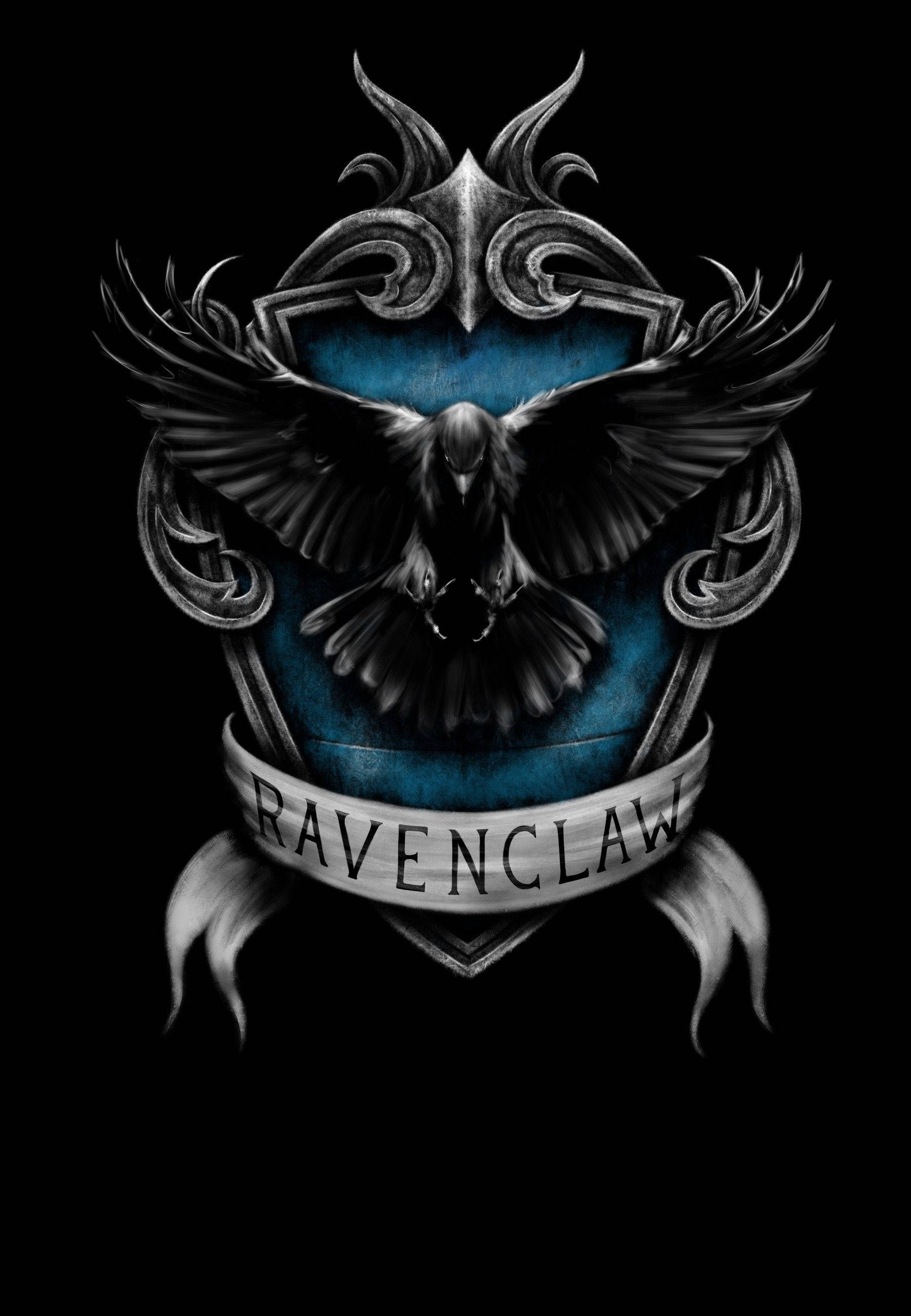 1920x2773 Download Dark Black Ravenclaw Crest Wallpaper