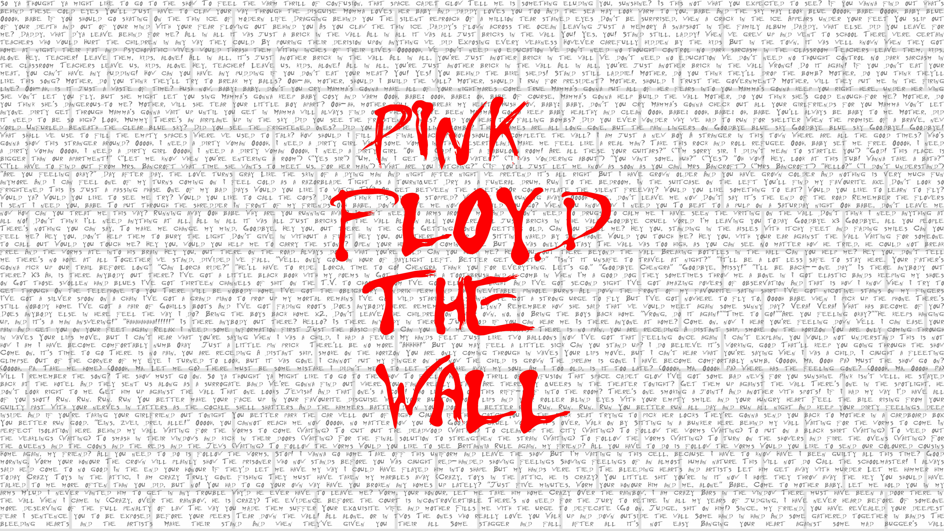 3840x2160 Download Pink Floyd The Wall Wallpaper