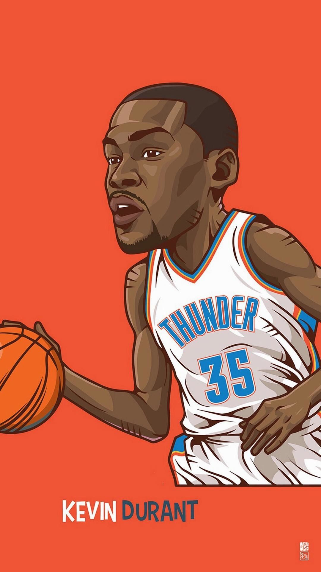 1080x1920 Cartoon NBA Players Wallpapers