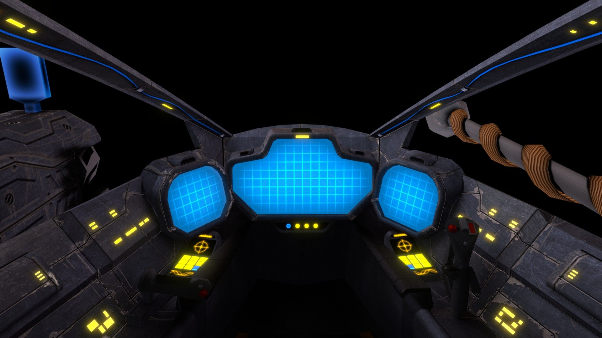 1920x1080 Spaceship Cockpit 3D model by mhoerter [b055208] Sketchfab