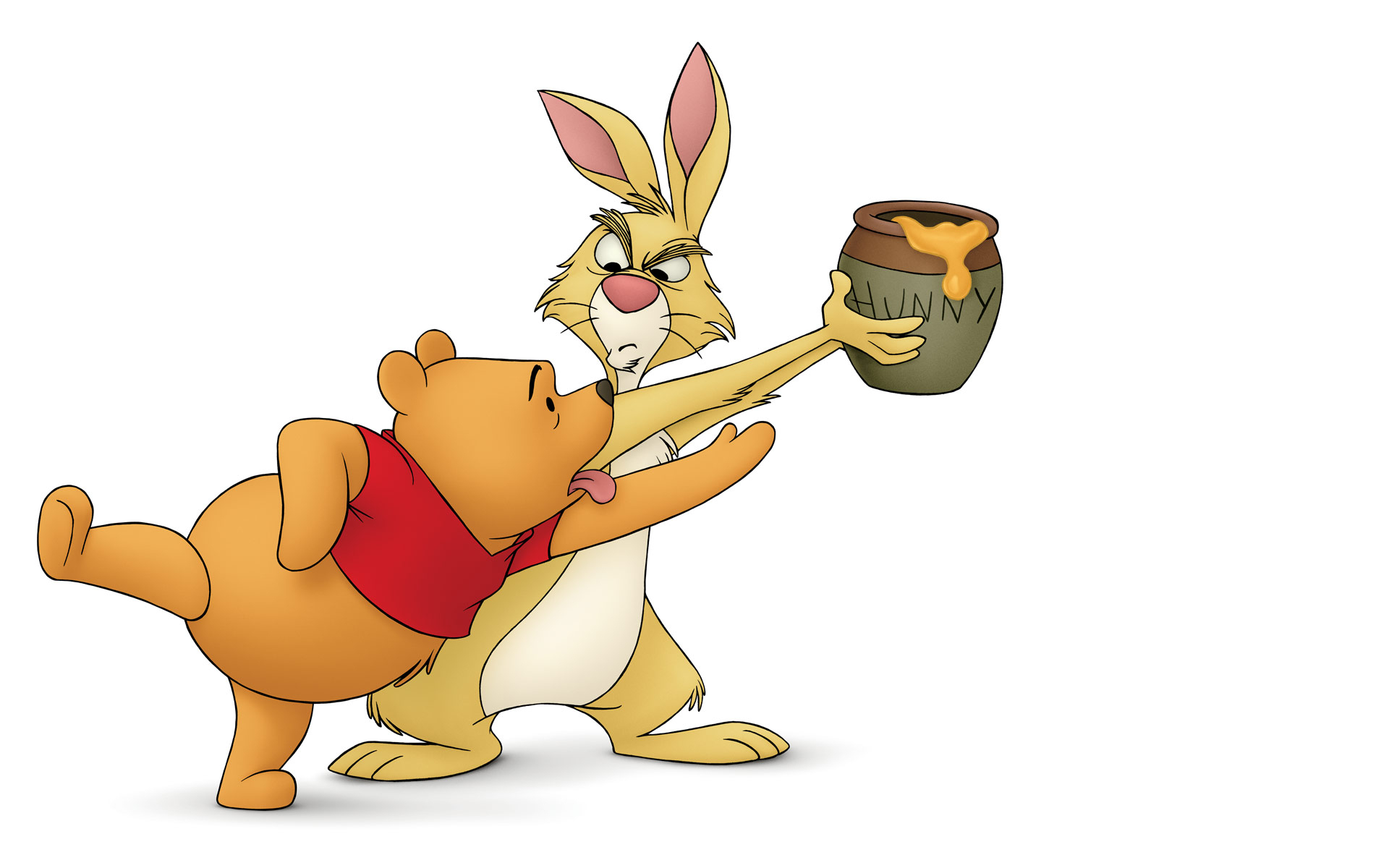1920x1200 Rabbit and Winnie the Pooh Desktop Wallpaper