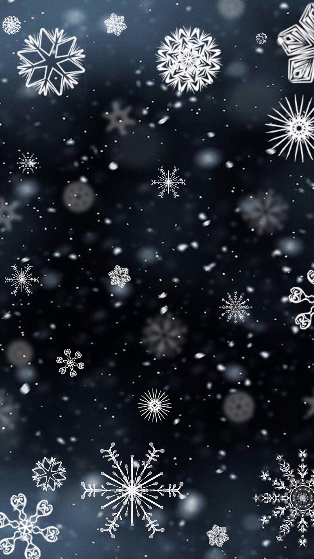 1080x1920 Snowflakes Wallpaper for Phone
