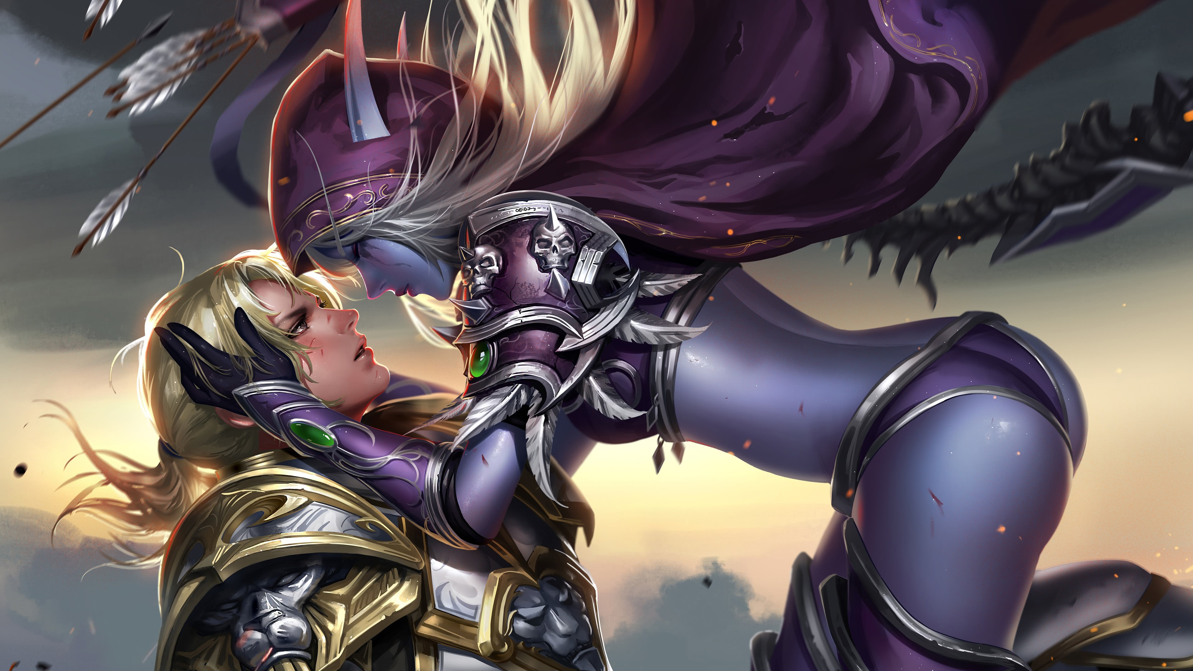 3840x2160 World Of Warcraft Battle For Azeroth Sylvanas Windrunner Anduin Wrynn UHD 4K Wallpaper