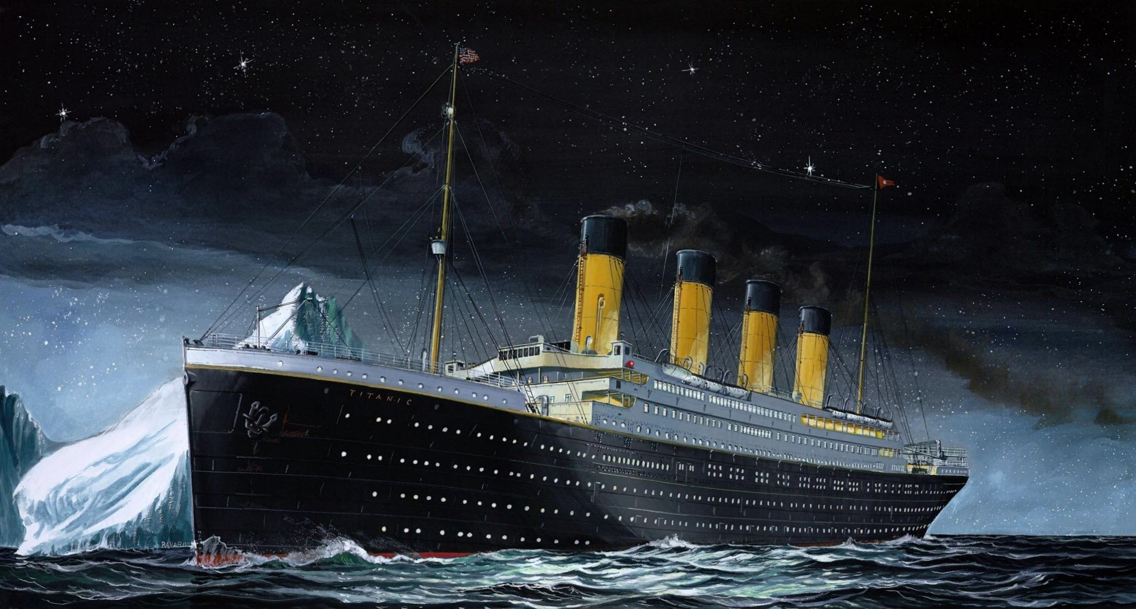 2237x1200 Titanic Sinking Wallpaper for 4K | Titanic ship, Titanic, Rms titanic
