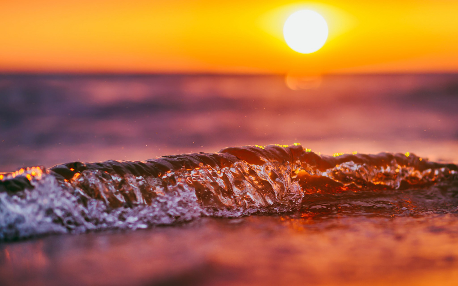 1920x1200 Wave Sunset, HD Nature, 4k Wallpapers, Images, Backgrounds, Photos and Pictures