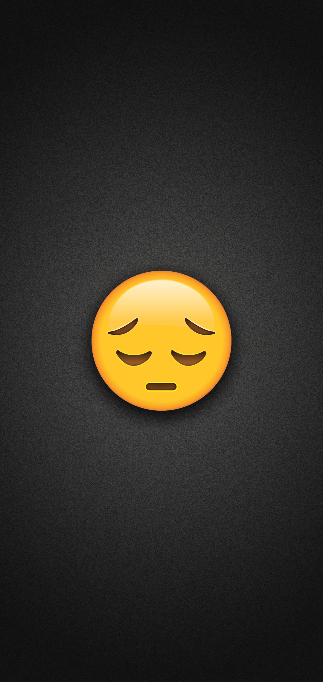 1080x2280 Sad Face Emoji Phone Wallpaper