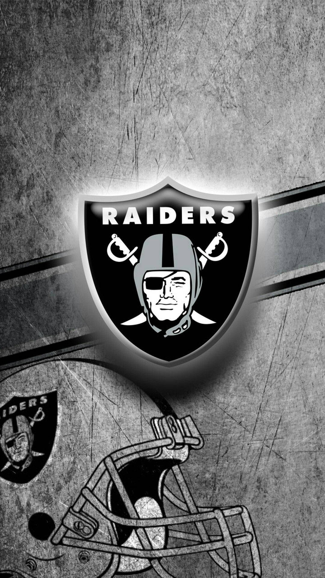 1080x1920 Download Oakland Raiders Logo On Wall Wallpaper