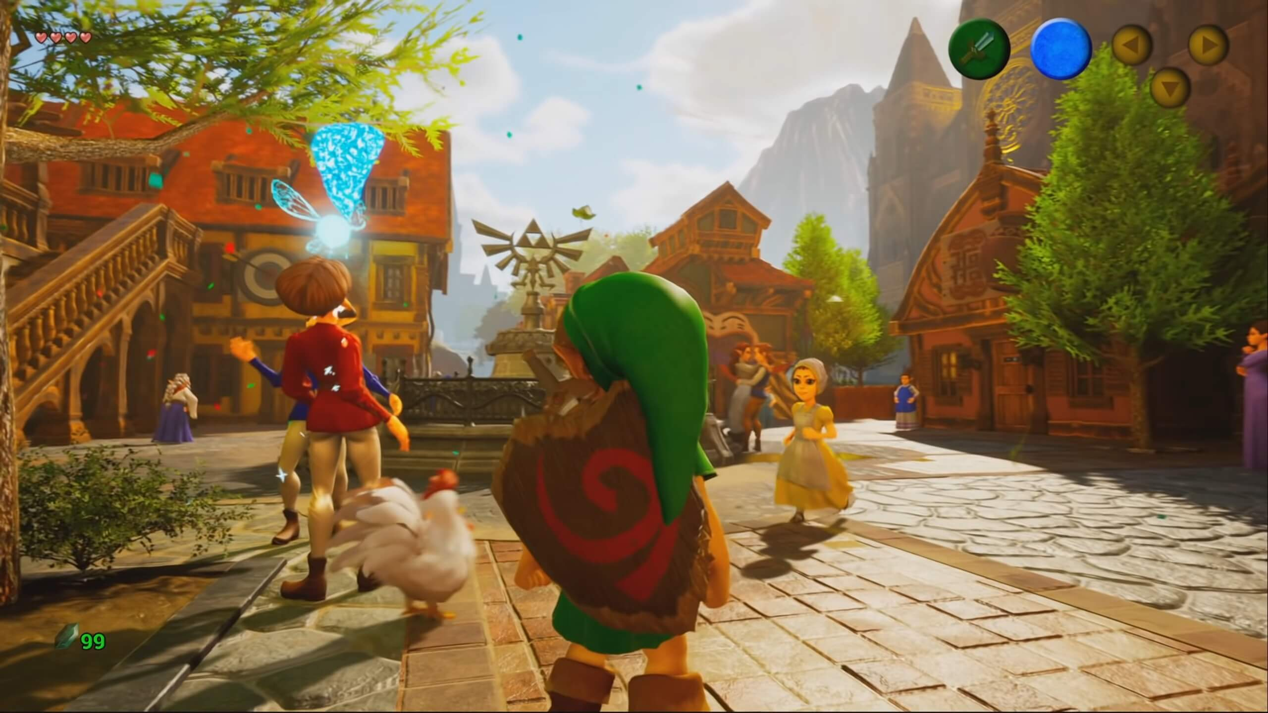 2560x1440 New Zelda Ocarina of Time Fan Remake in Unreal Engine 5 video shows off Lumen improvements