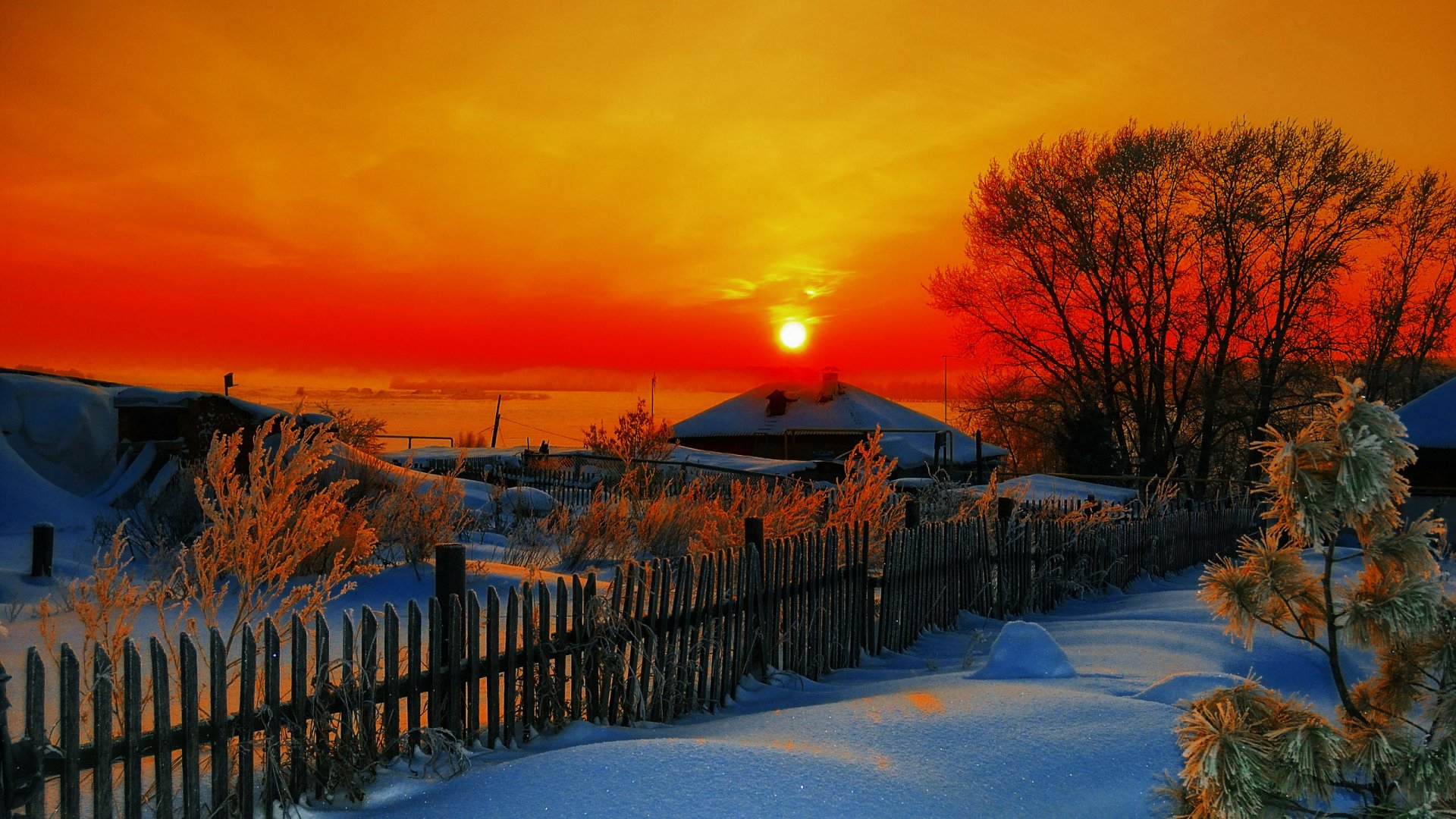 1920x1080 Winter Sunset