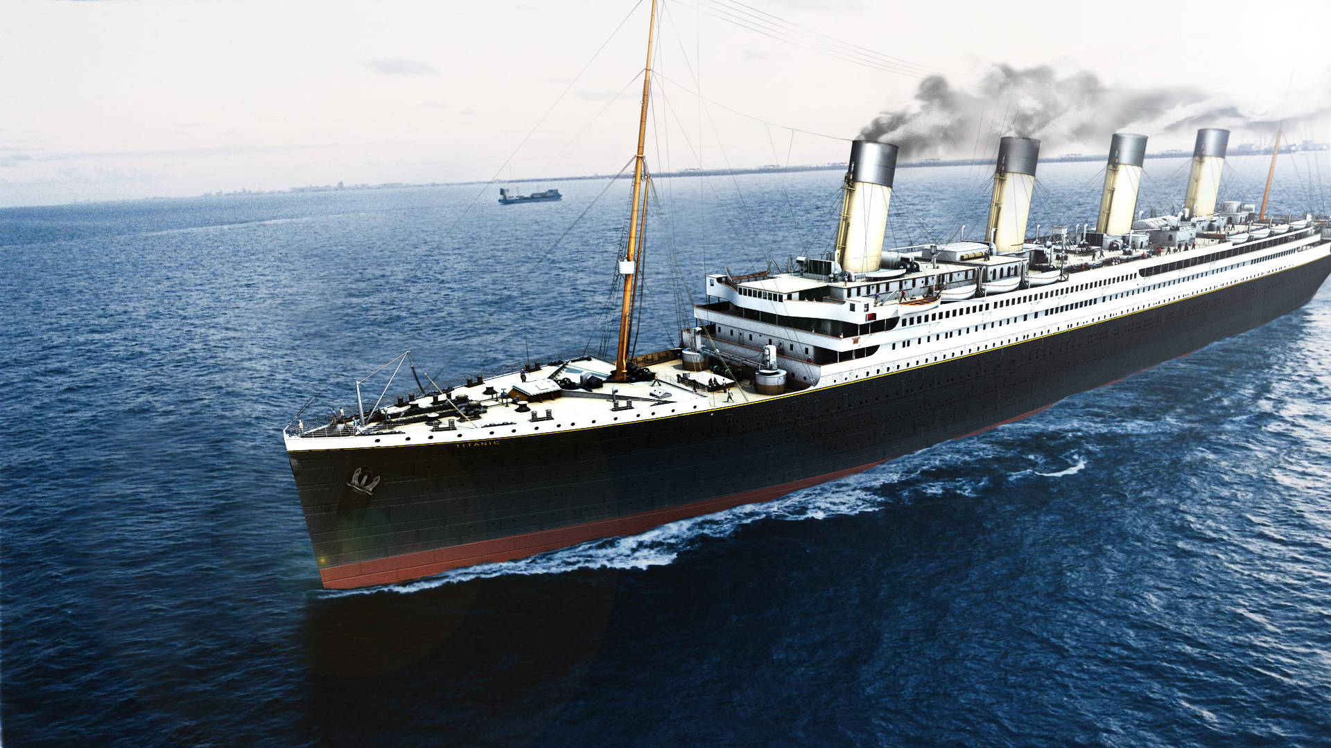 1920x1080 Download Titanic Ship Painting Wallpaper