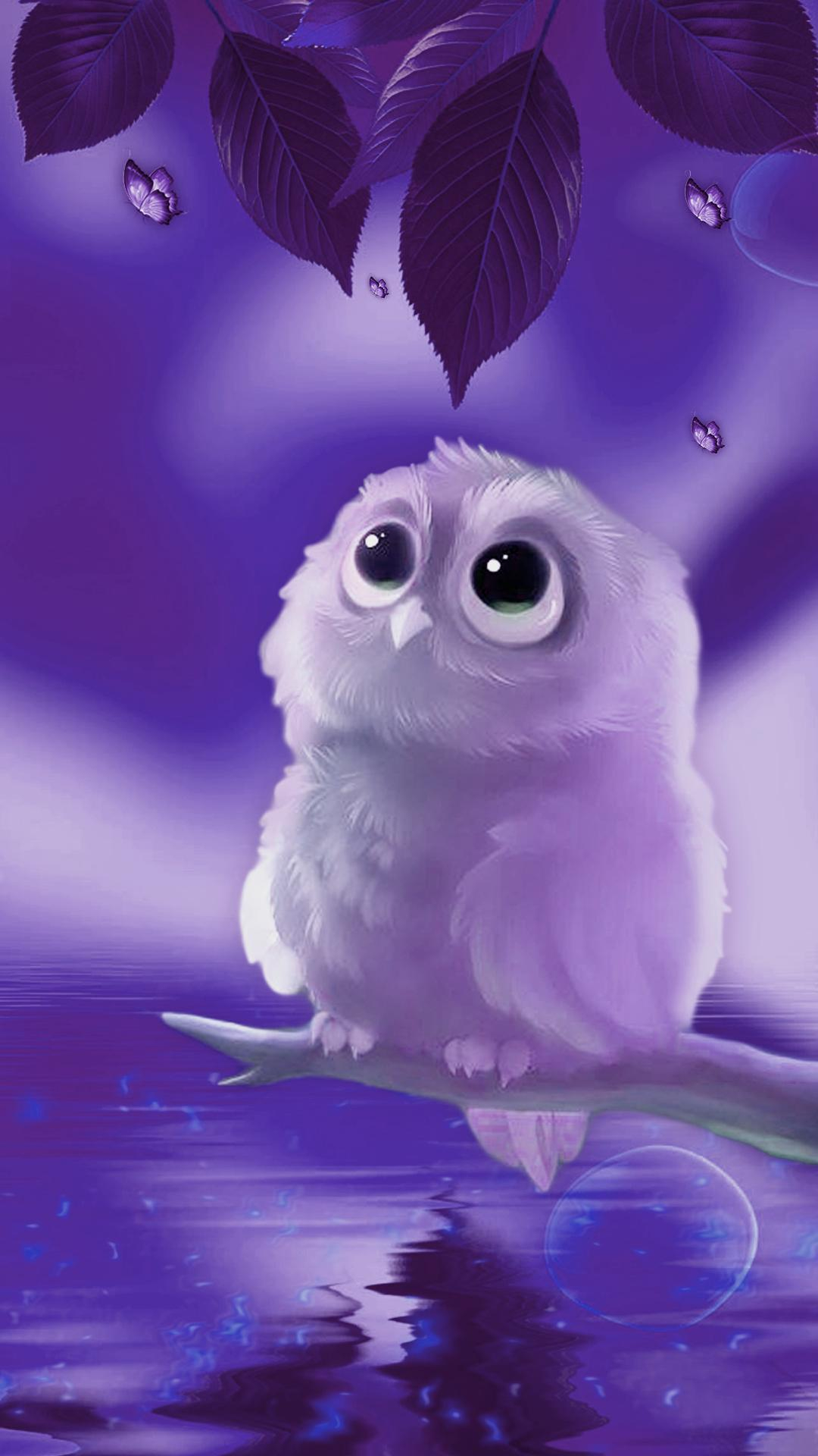 1080x1920 Purple Owl Wallpapers