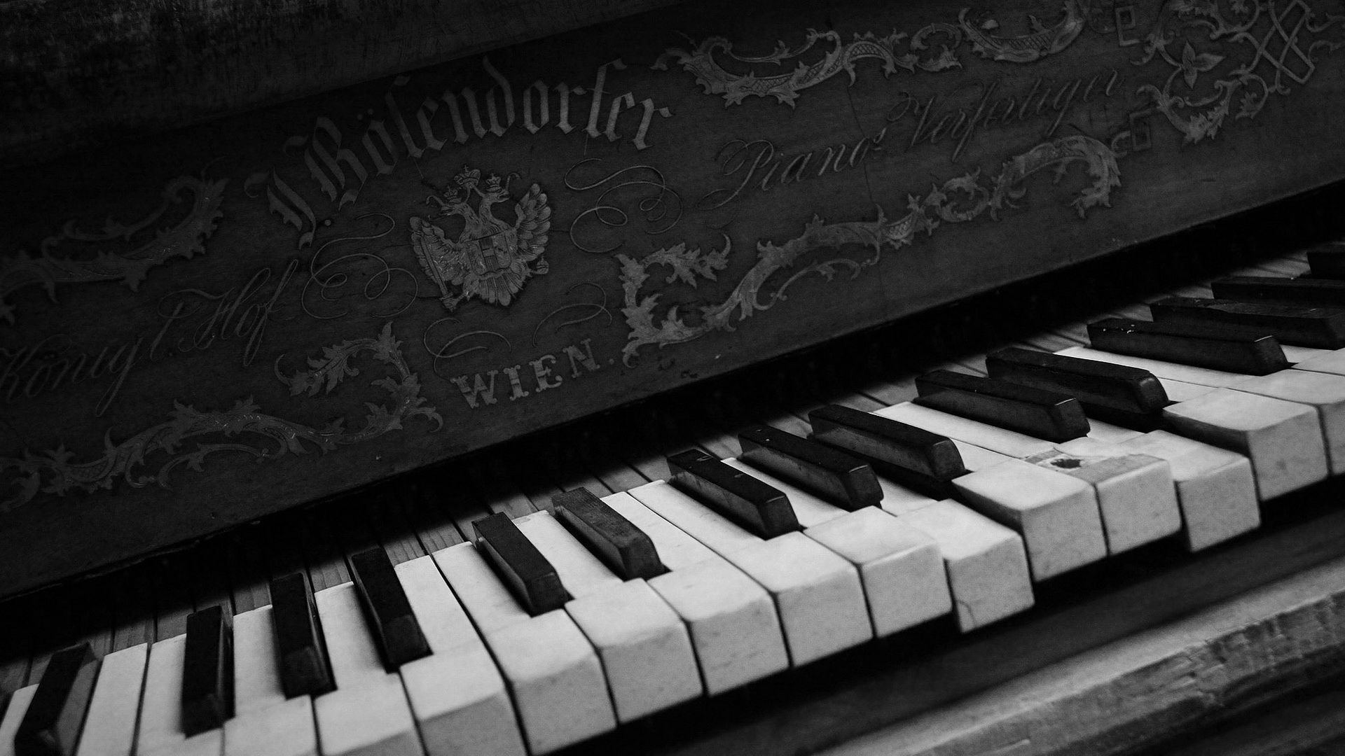 1920x1080 Black And White Sacred Piano Wallpaper Picture #4800 Wallpaper ... | Piano, Piano music, Piano photography