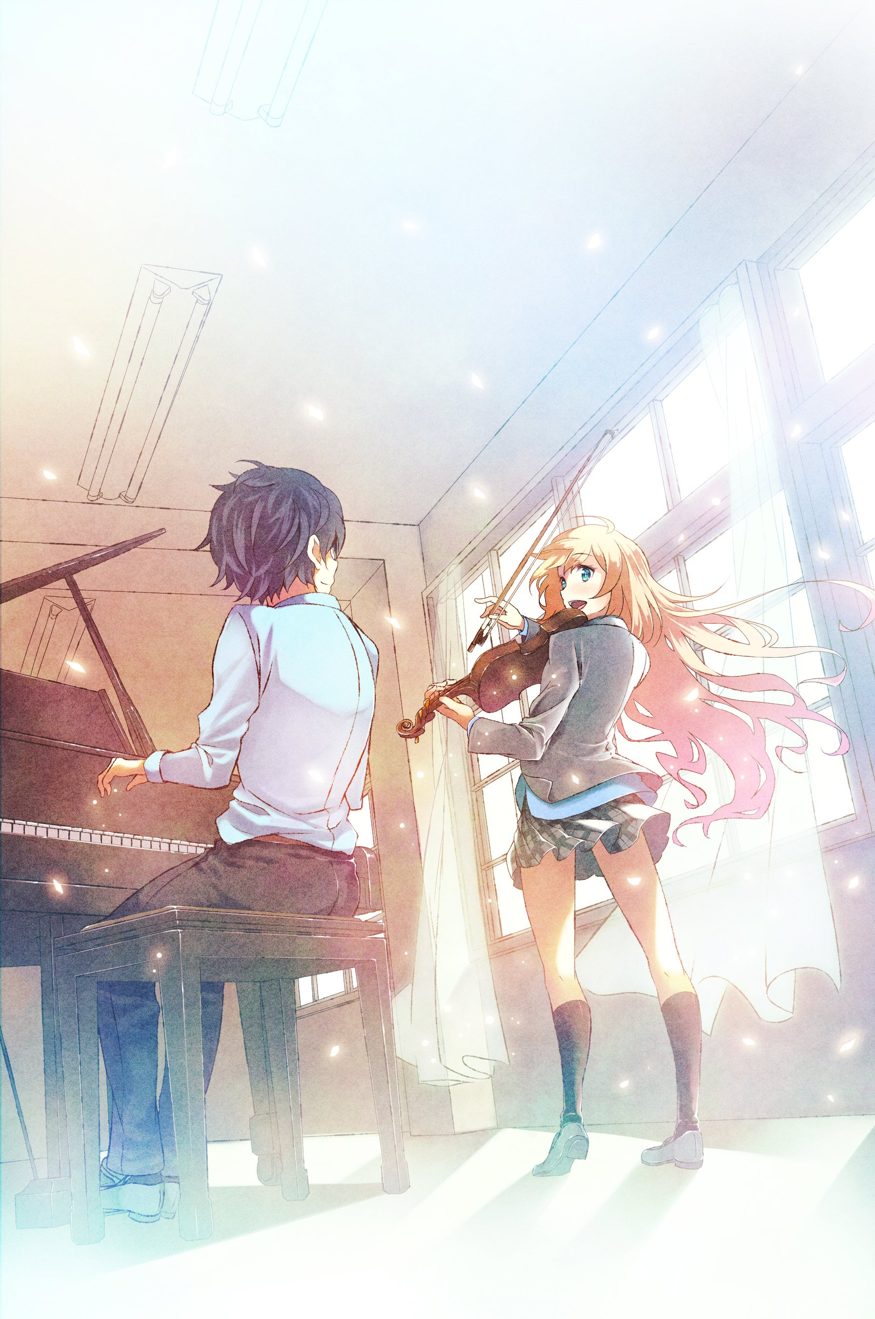 1793x2703 Anime series girl boy piano music violin wallpaper | | 683591 |