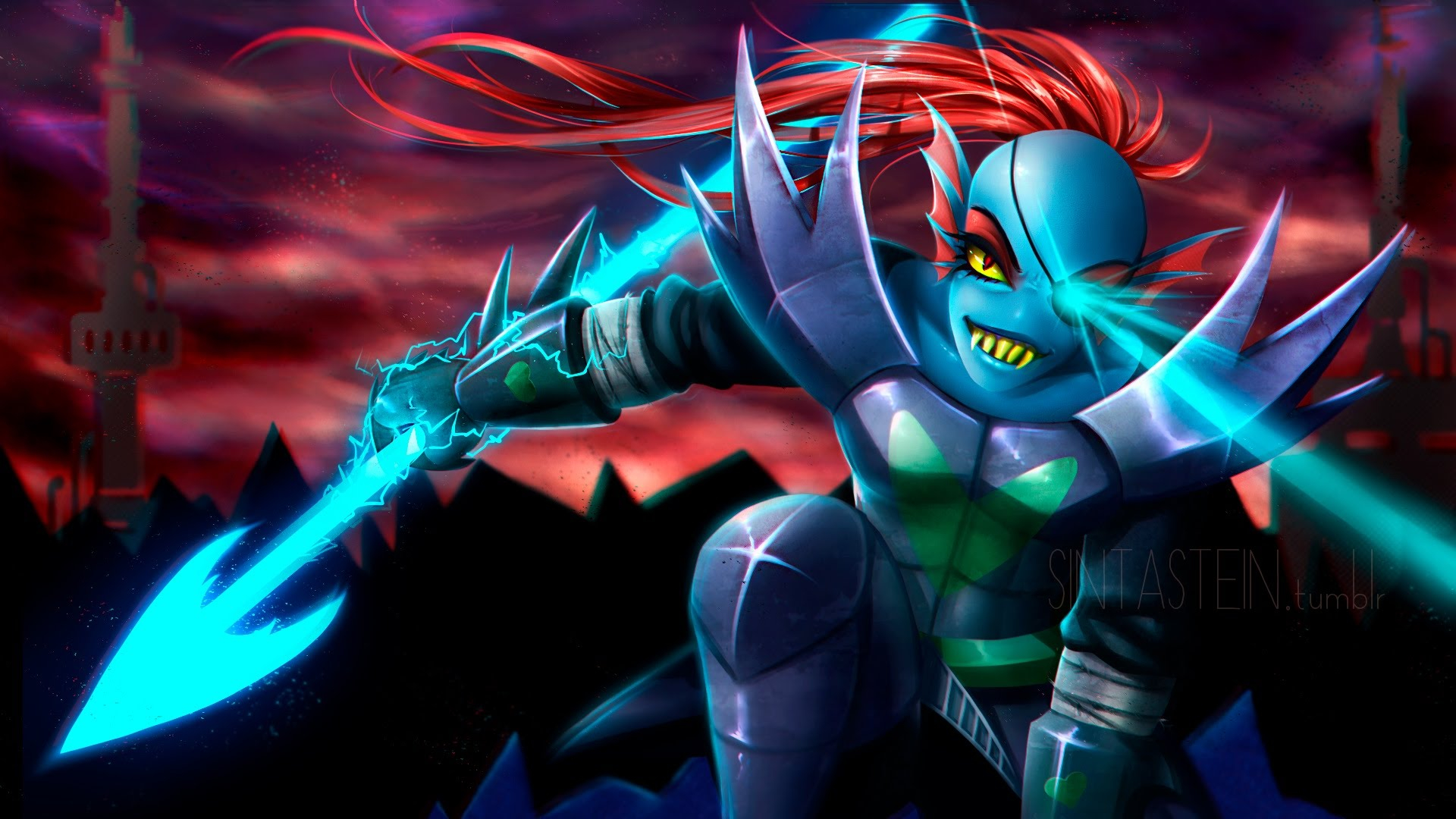 1920x1080 40+ Undyne (Undertale) HD Wallpapers and Backgrounds