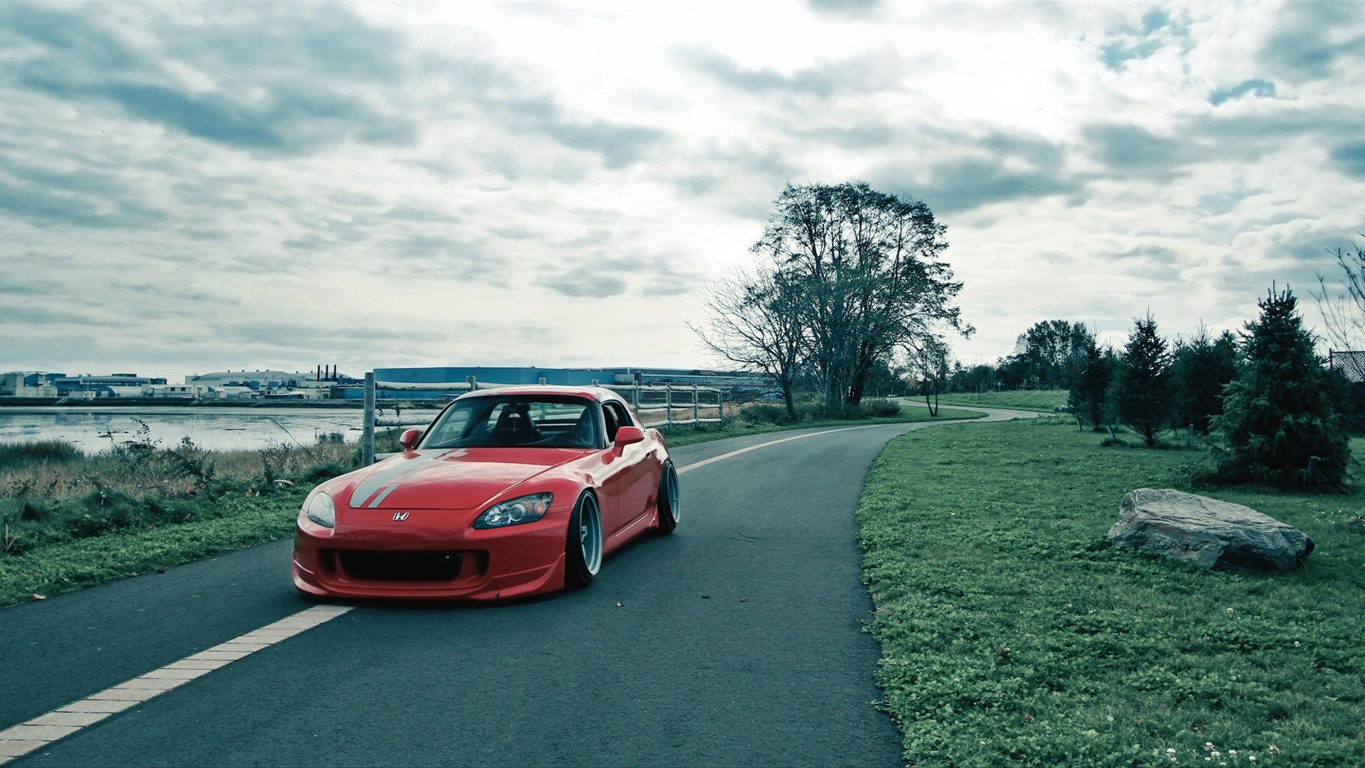 1920x1080 trees, Cars, Grass, Tuning, Honda, S2000 Wallpapers HD / Desktop and Mobile Backgrounds