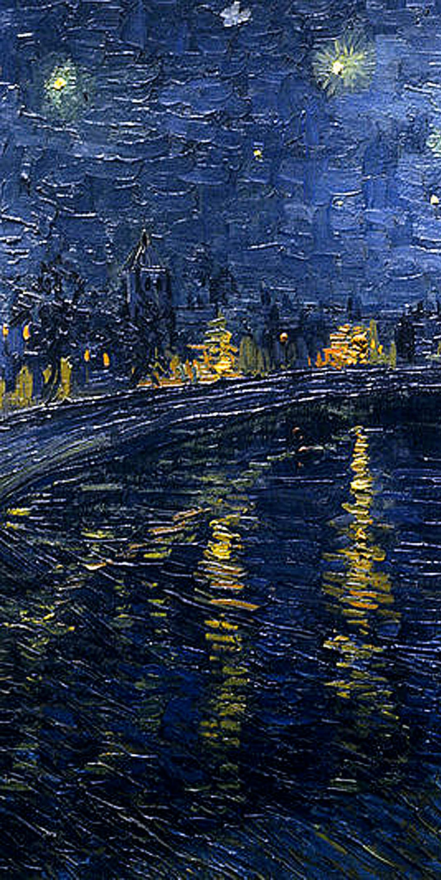 1503x2998 Vincent Van Gogh 'Starry Night over the Rhone' detail left | Arte van gogh, Obras de van gogh, Paisagem desenh