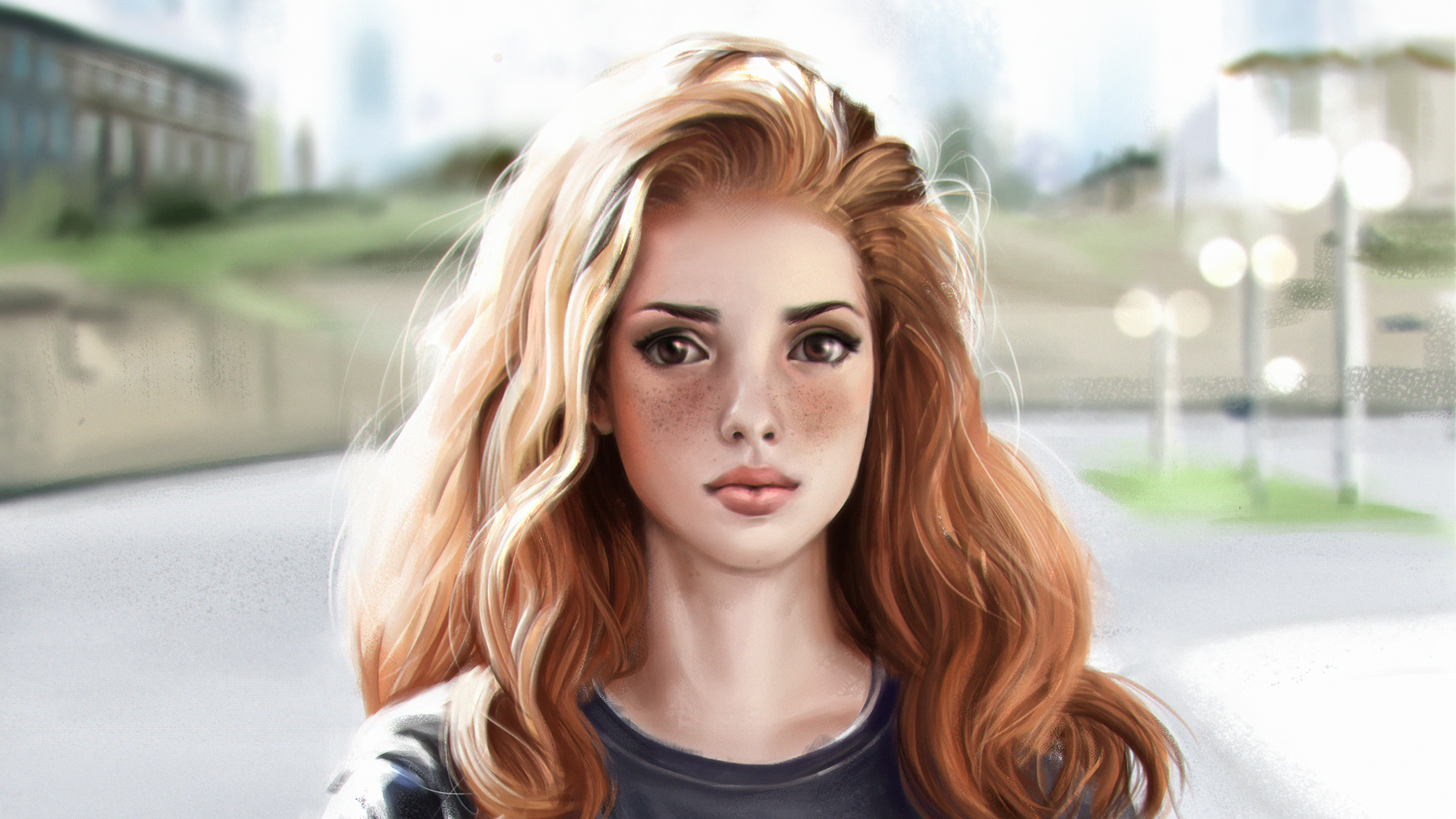 3840x2160 1280x1024 Redhead Girl Artistic Art 4k 1280x1024 Resolution HD 4k Wallpapers, Images, Backgrounds, Photos and Pictures