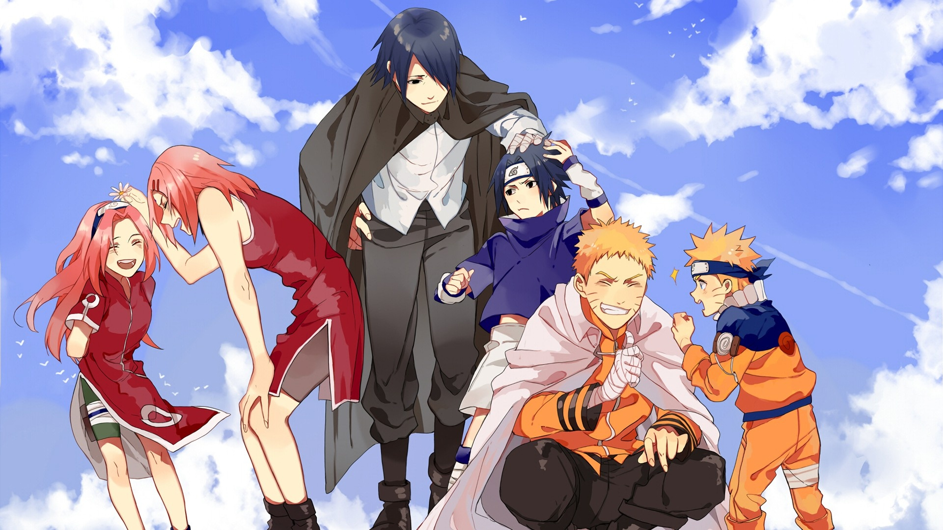 1920x1080 Sasuke Naruto and Sakura Anime series wallpaper | | 1079512 |