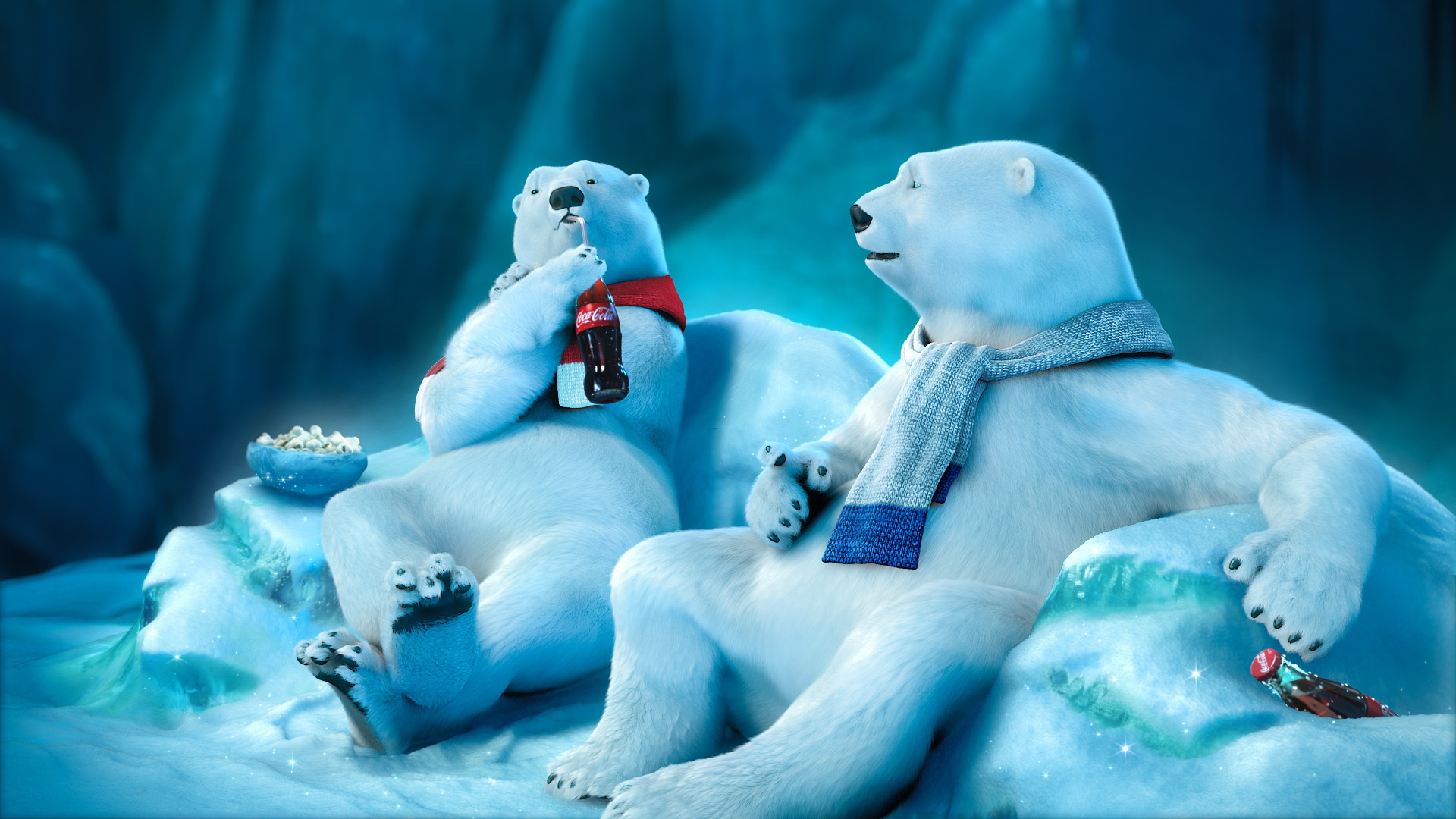 1920x1080 Coke cola coca-cola polar bears bear snow winter drink funny mood wallpaper | | 124589