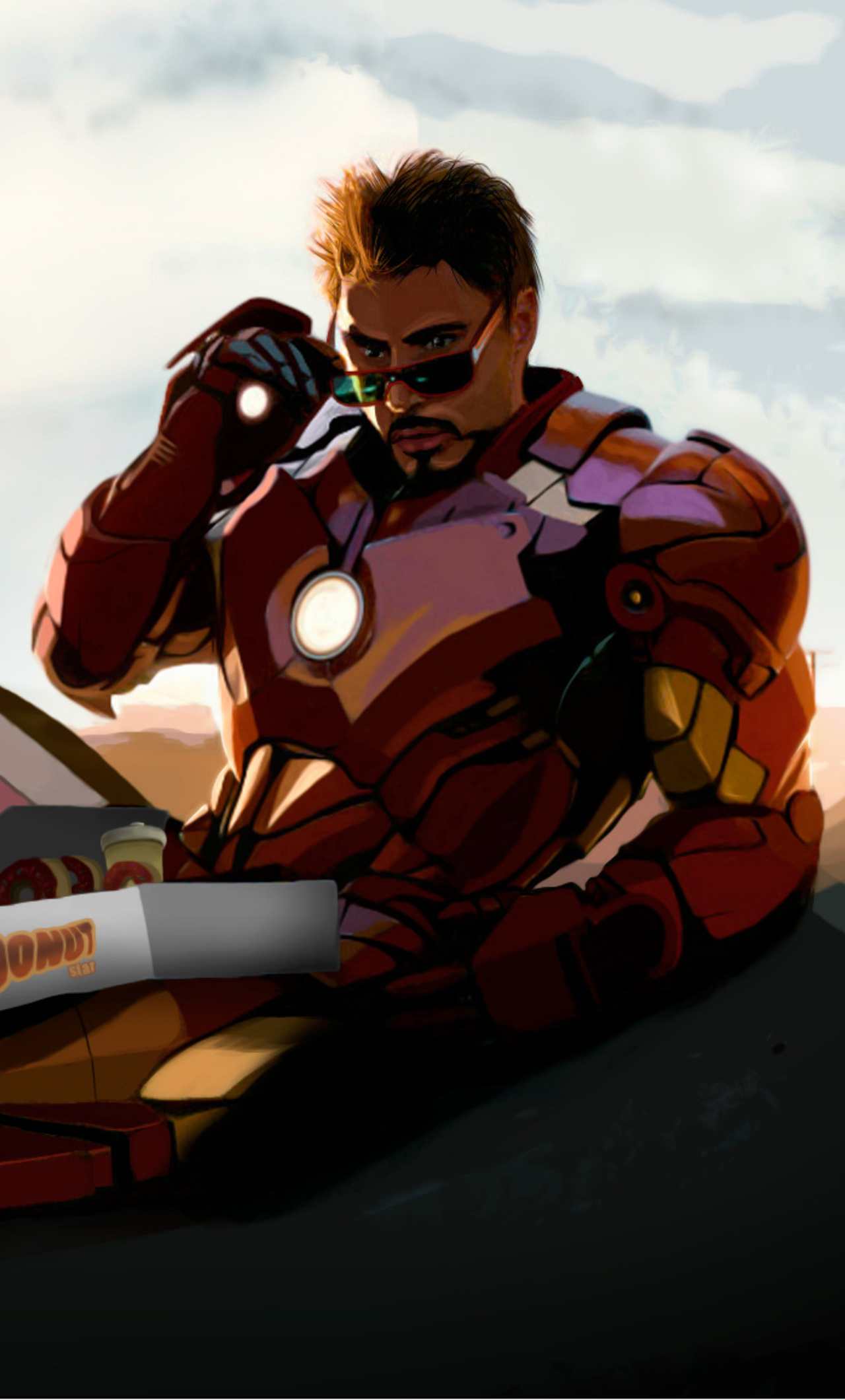 1280x2120 Tony Stark Loves Donuts iPhone 6+ HD 4k Wallpapers, Images, Backgrounds, Photos and Pictures