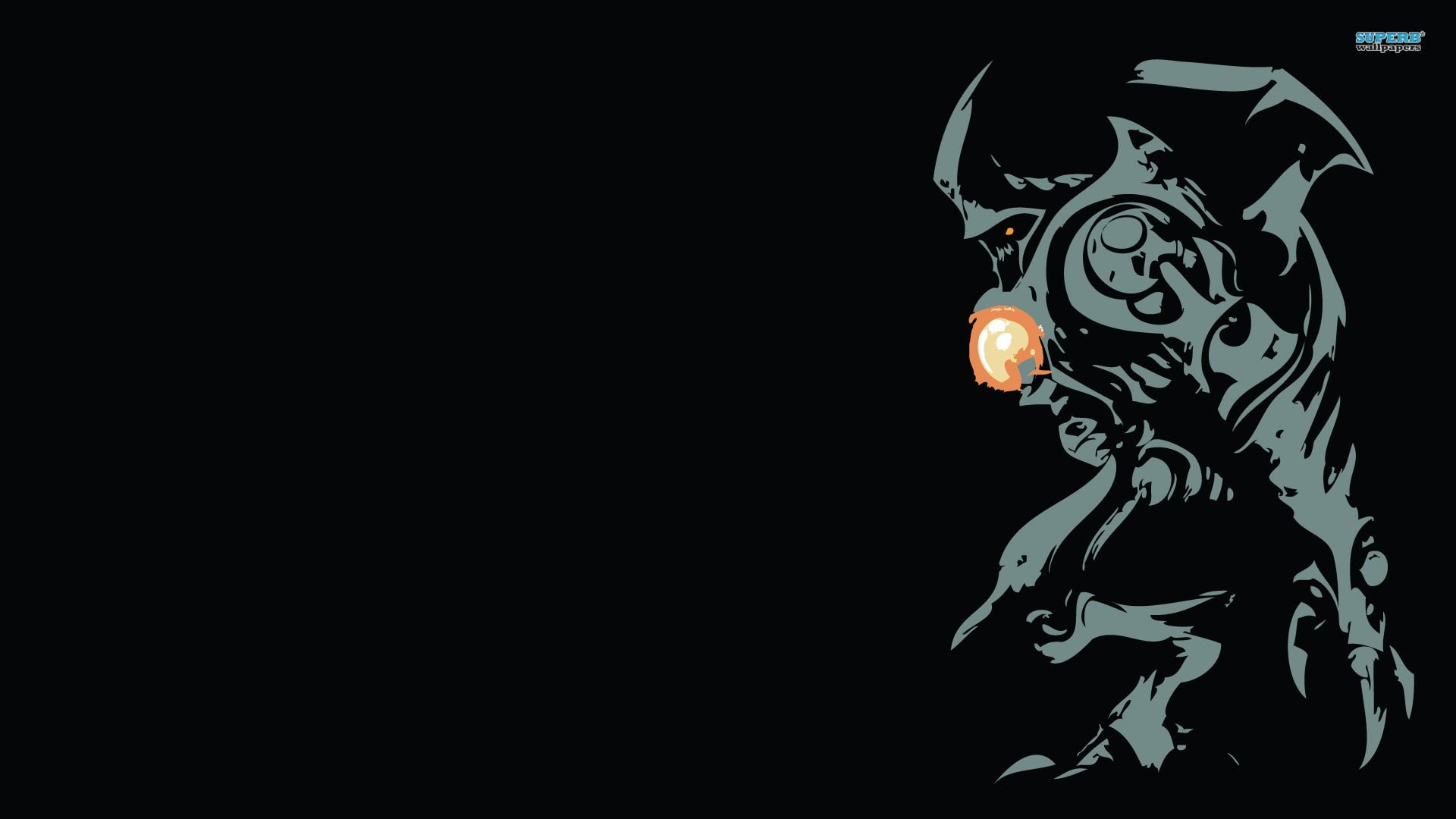 1920x1080 Scorpion monster illustration, Super Metroid, Samus Aran, Metroid, minimalism HD wallpaper