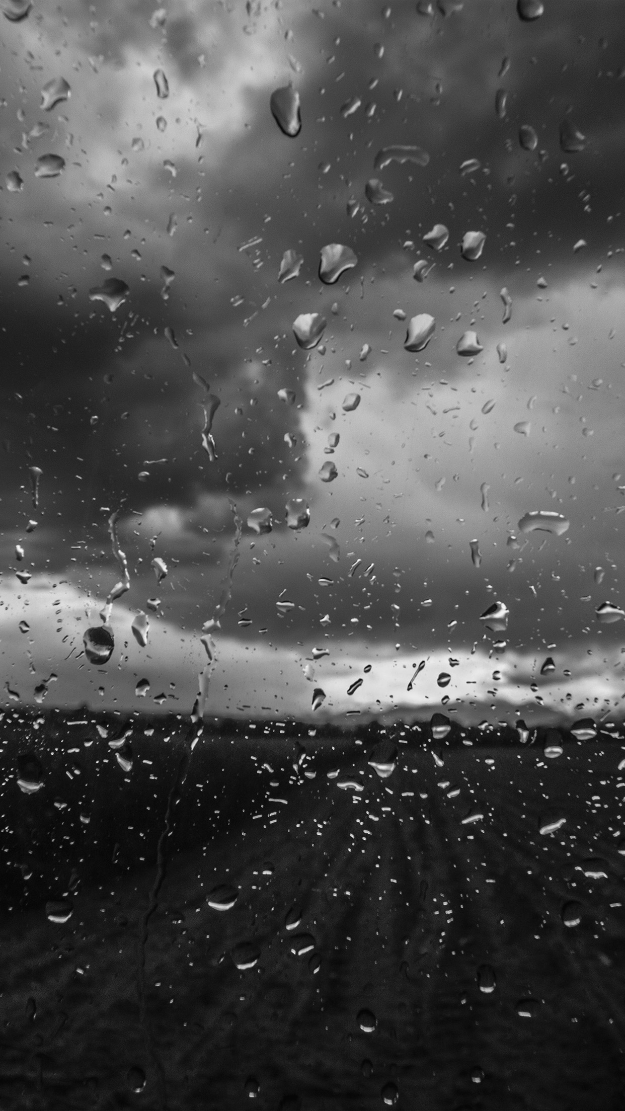 1242x2208 mv92-rainy-window-nature-water-drop-road-dark-bw-wallpaper