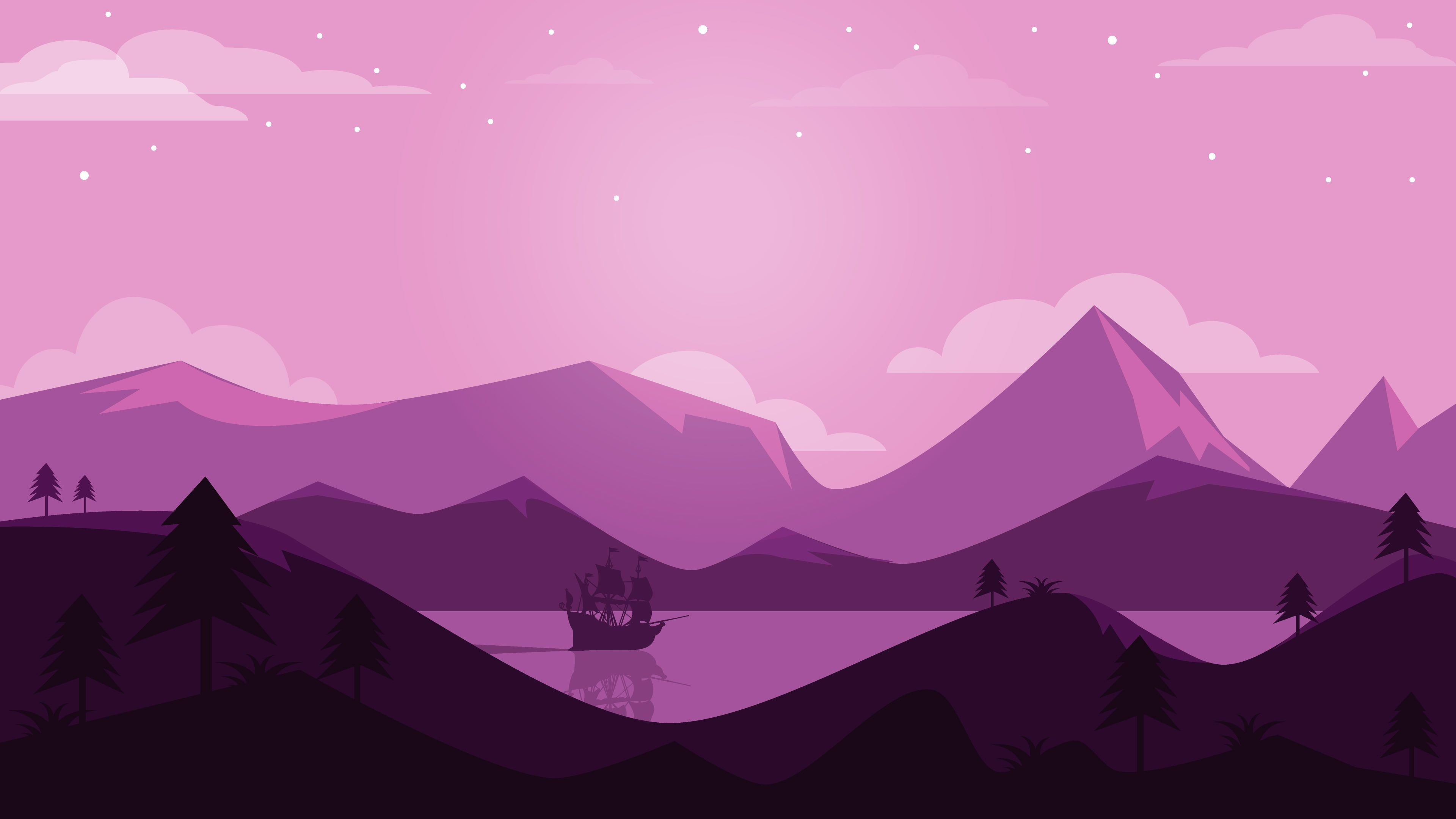 3840x2160 Purple #Panoramic #4K #Mountains #Landscape #4K #wallpaper #hdwallpaper #desktop | Landscape wallpaper, Purple wallpaper, Wallpaper
