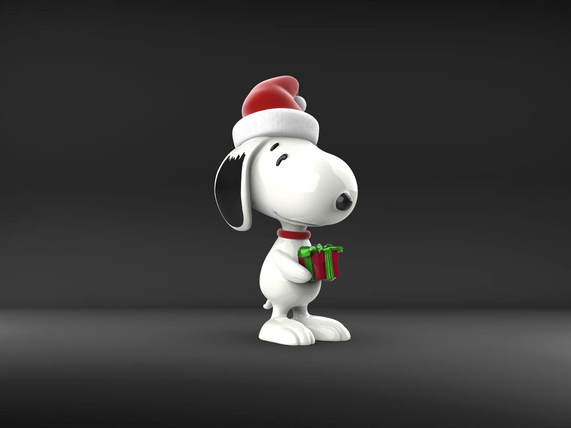 1920x1440 ArtStation Snoopy Christmas Ornament 3D print model
