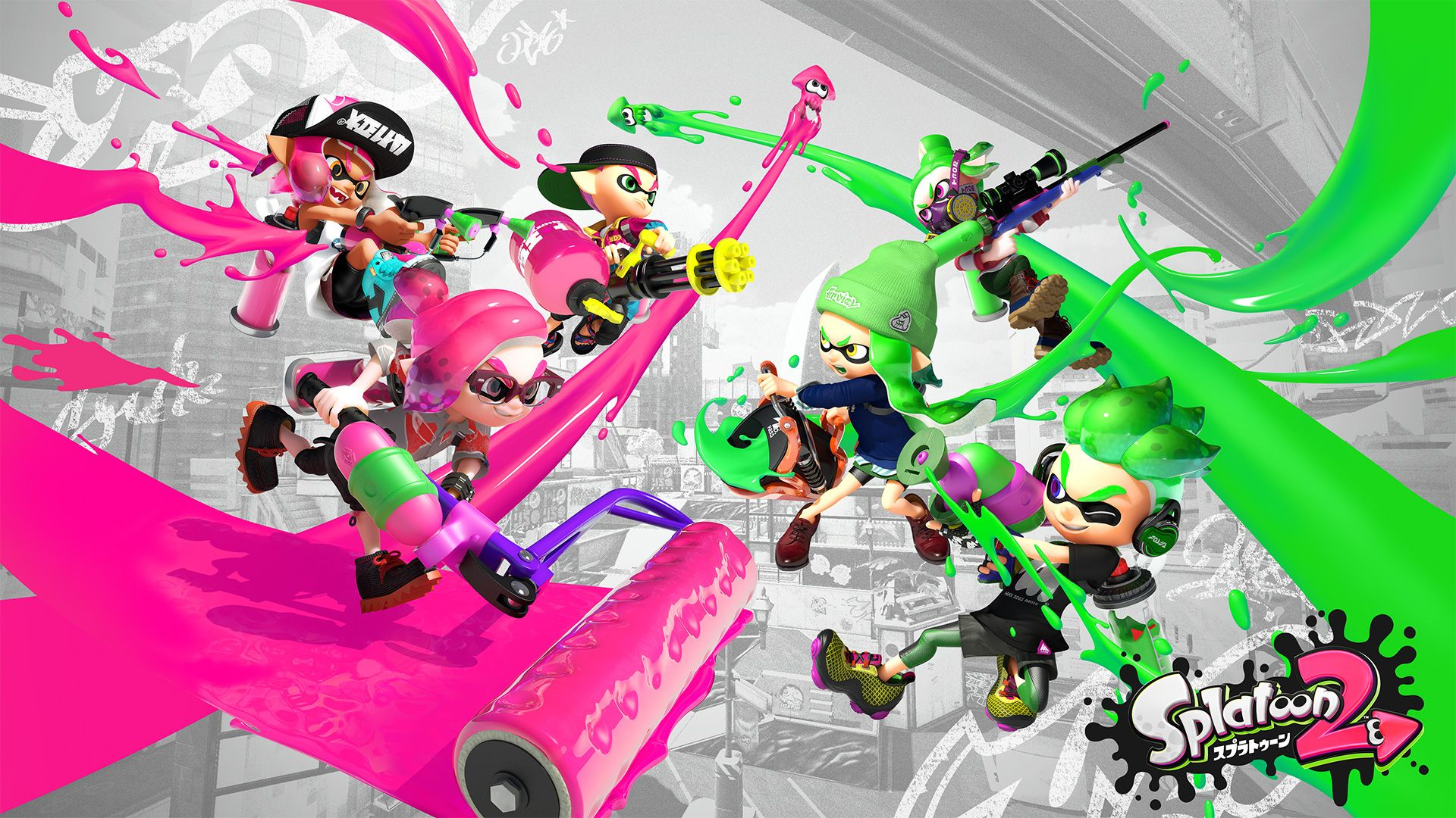 1920x1080 Nintendo has released Splatoon 2 themed wallpapers for Mobile and Desktop view. Download them here. | Splatoon, Wallpaper, Character wallpaper