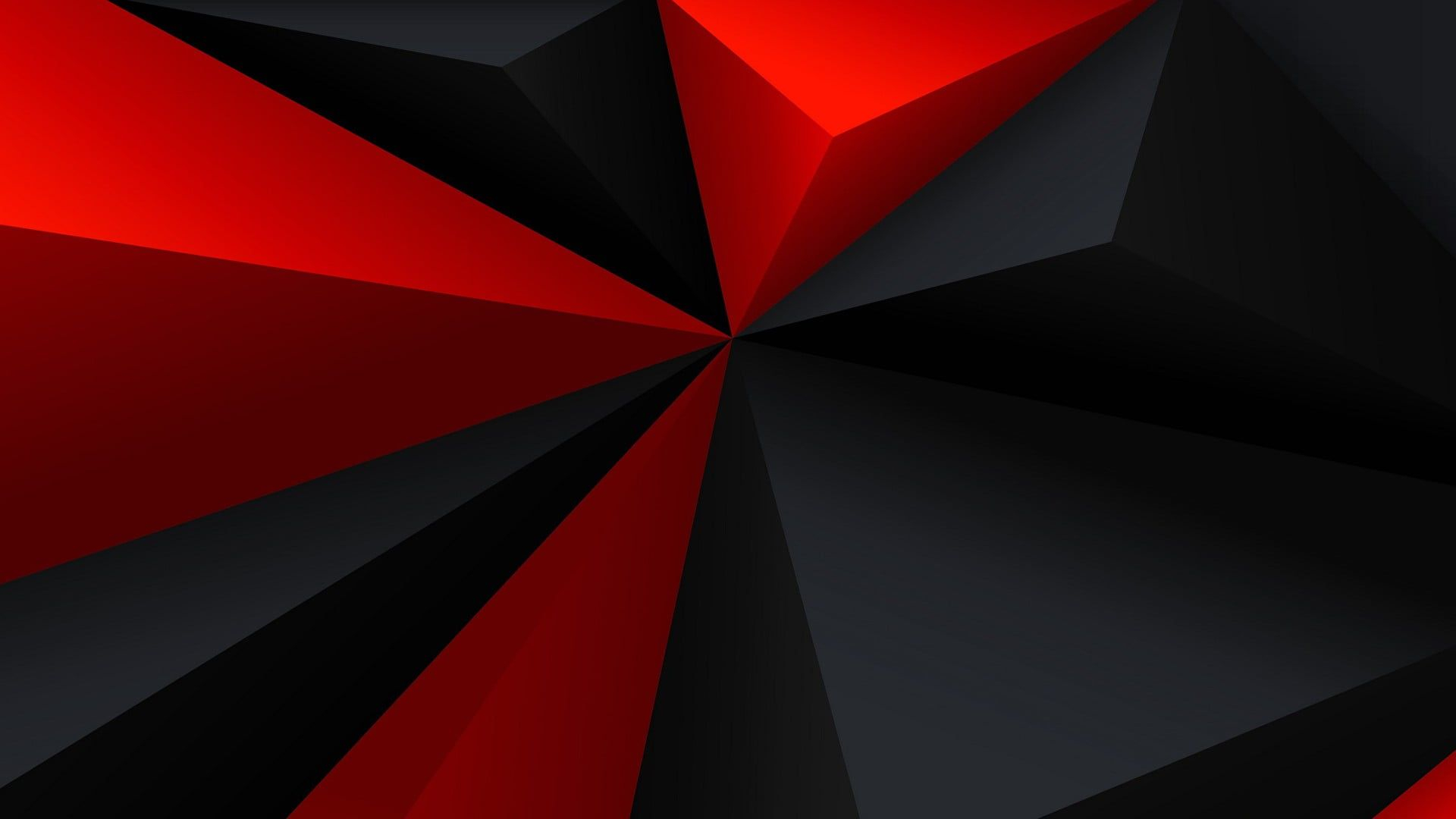 1920x1080 red and black 3D wallpaper digital art #minimalism low poly #geometry #triangle #red #black #g&acirc;&#128;&brvbar; | Red and black wallpaper, Black wallpaper, Red and black background