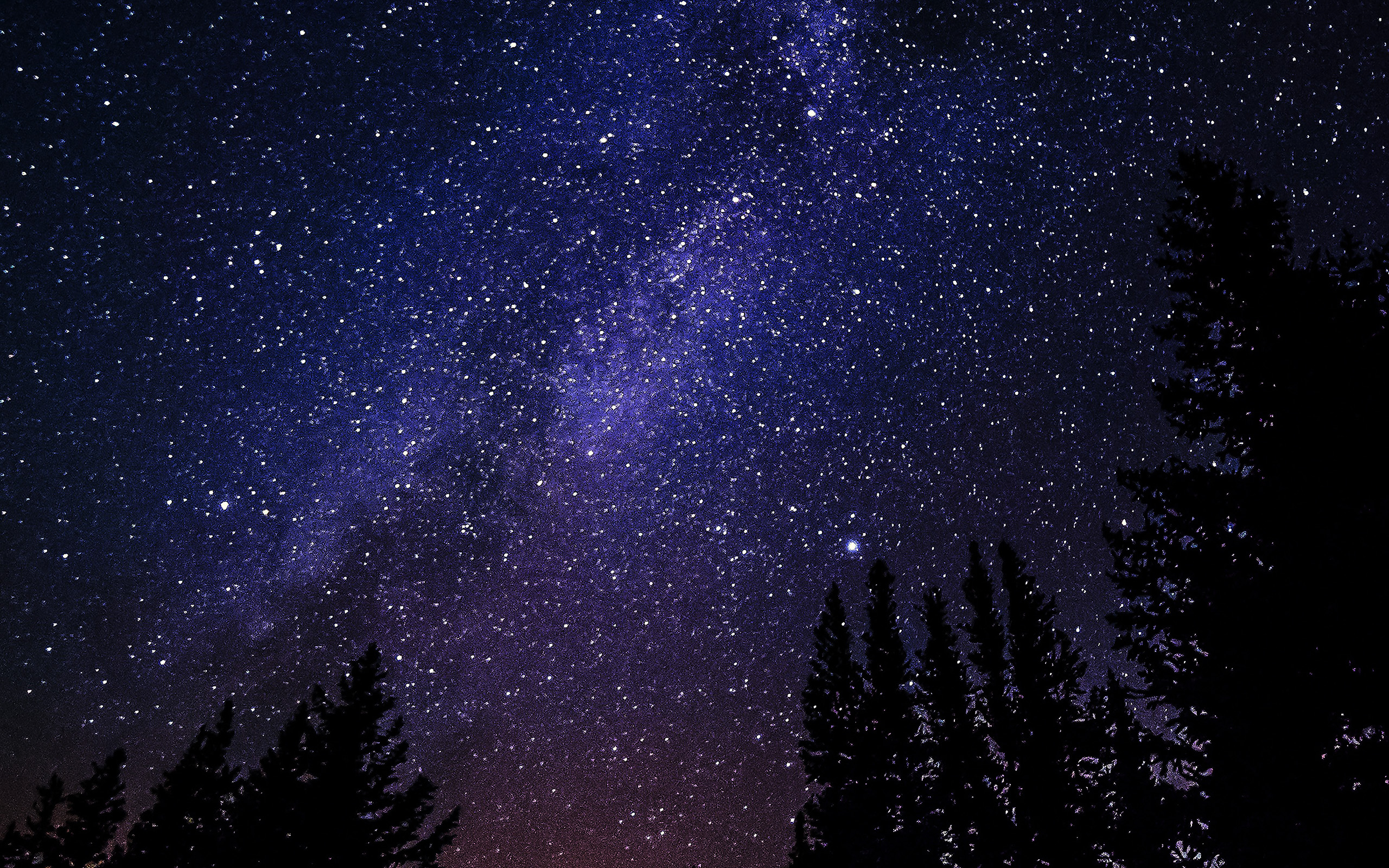 2560x1600 wallpaper for desktop, laptop | nl61-night-starry-sky-aurora-winter-dark