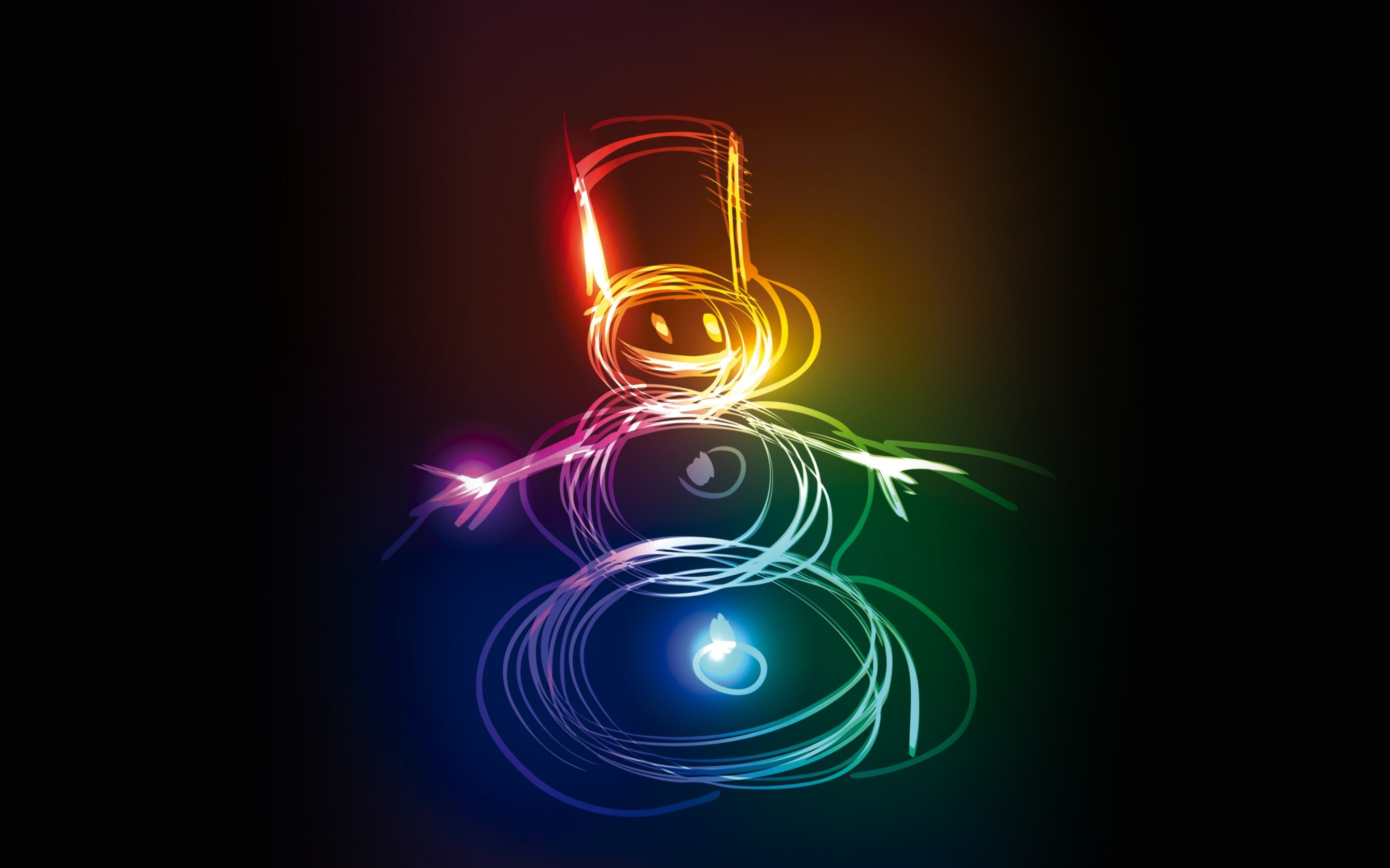2880x1800 Neon Snowman Creative, HD Creative, 4k Wallpapers, Images, Backgrounds, Photos and Pictures