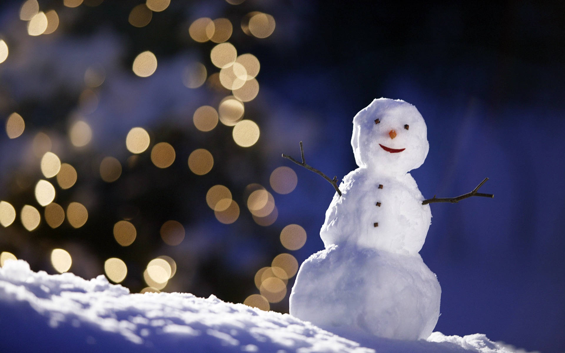 1920x1200 Download Happy Snow Aesthetic Snowman Wallpaper