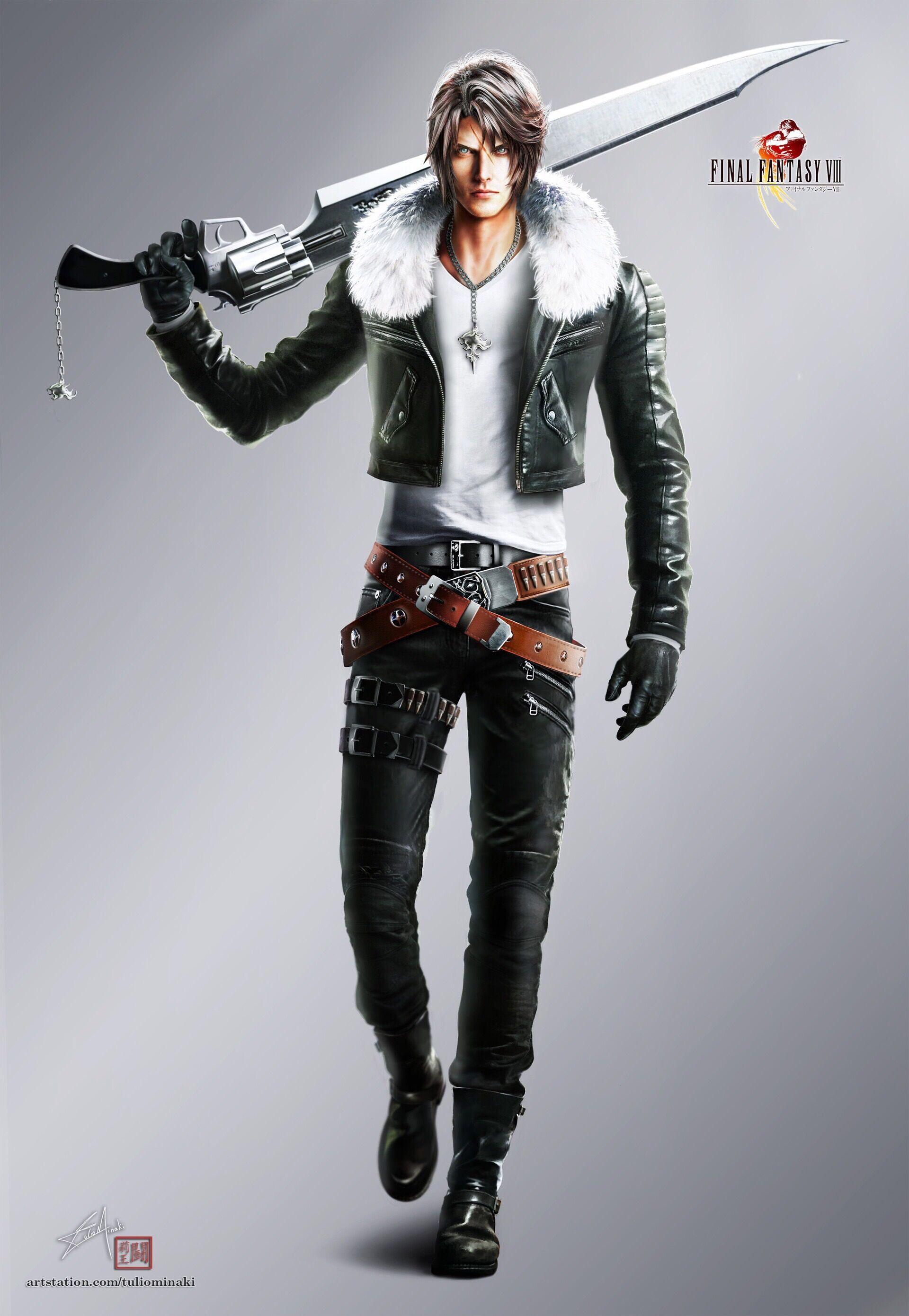 1920x2781 Final Fantasy VIII Squall Leonhart by TulioMinaki on | Final fantasy, Final fantasy characters, Squall