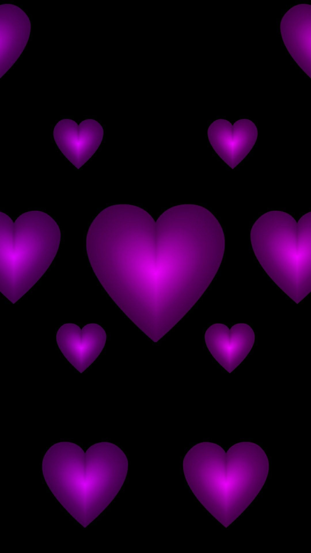 1080x1920 Purple hearts | Heart wallpaper, Color splash art, Cute backgrounds for phones
