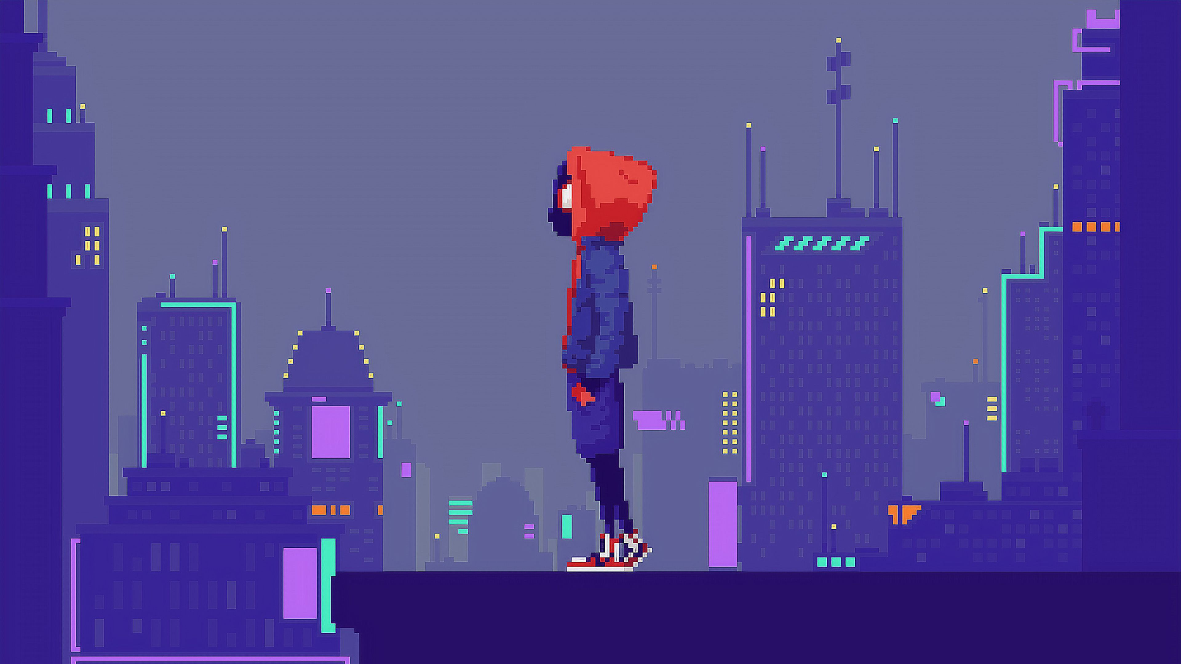 3840x2160 Into The Spider-Verse pixel art (3840 x 2160) : r/wallpapers