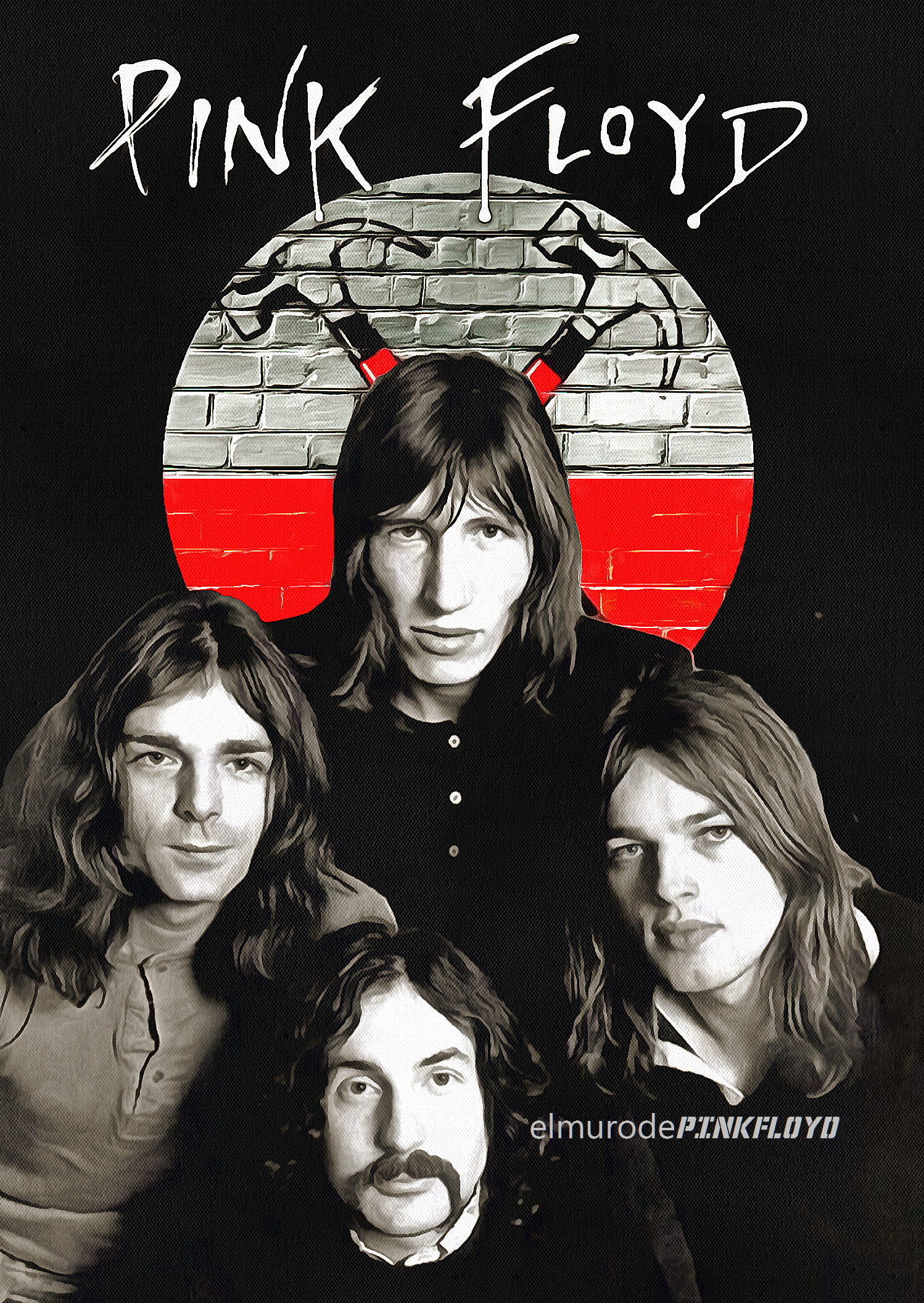 1498x2112 Pink Floyd The Wall | Arte pink floyd, P&Atilde;&acute;steres de rock, Cartaz de show