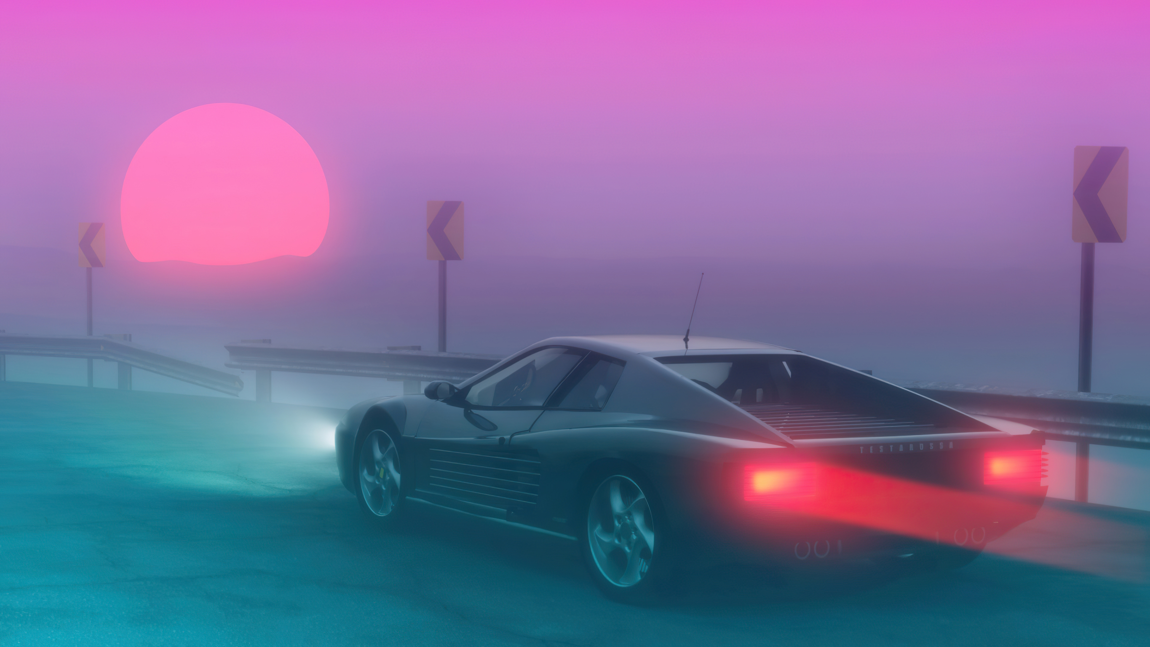 3840x2160 Ferrari Testarossa Synthwave 4k, HD Artist, 4k Wallpapers, Images, Backgrounds, Photos and Pictures