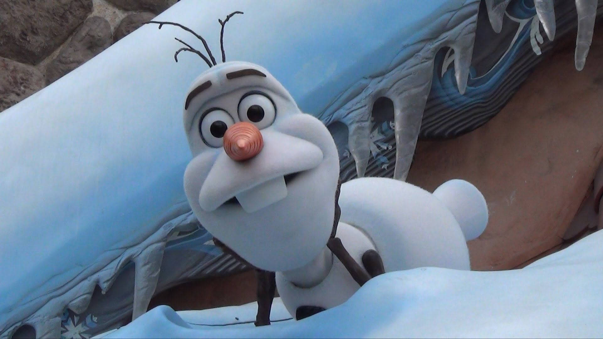1920x1080 Download Olaf Snowy Roof Wallpaper