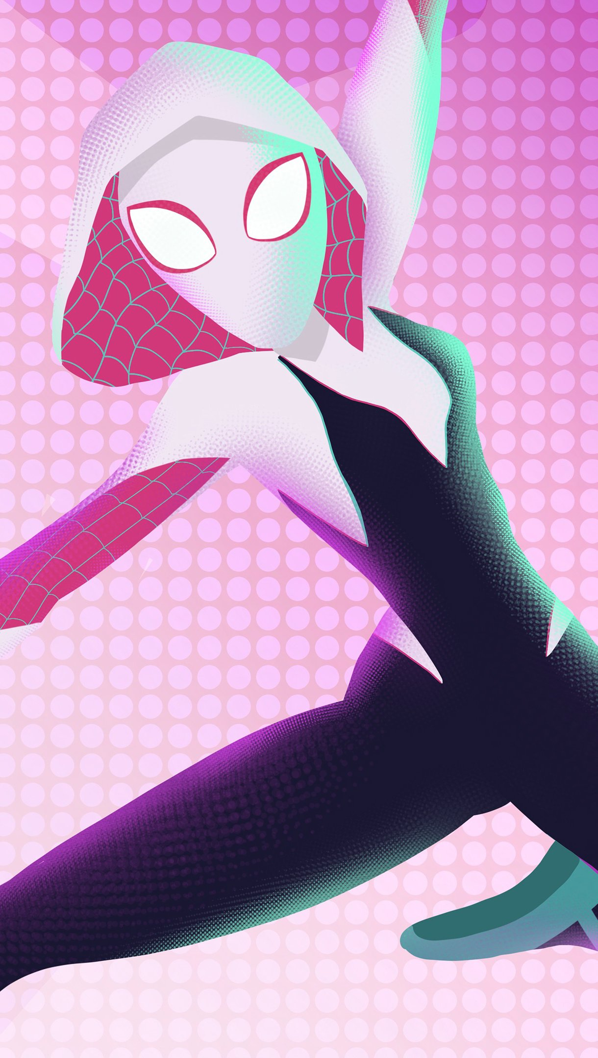 1220x2160 Spider Gwen Stacy in Spider-Man: Into the Spider-Verse Wallpaper 4k Ultra HD ID:3492